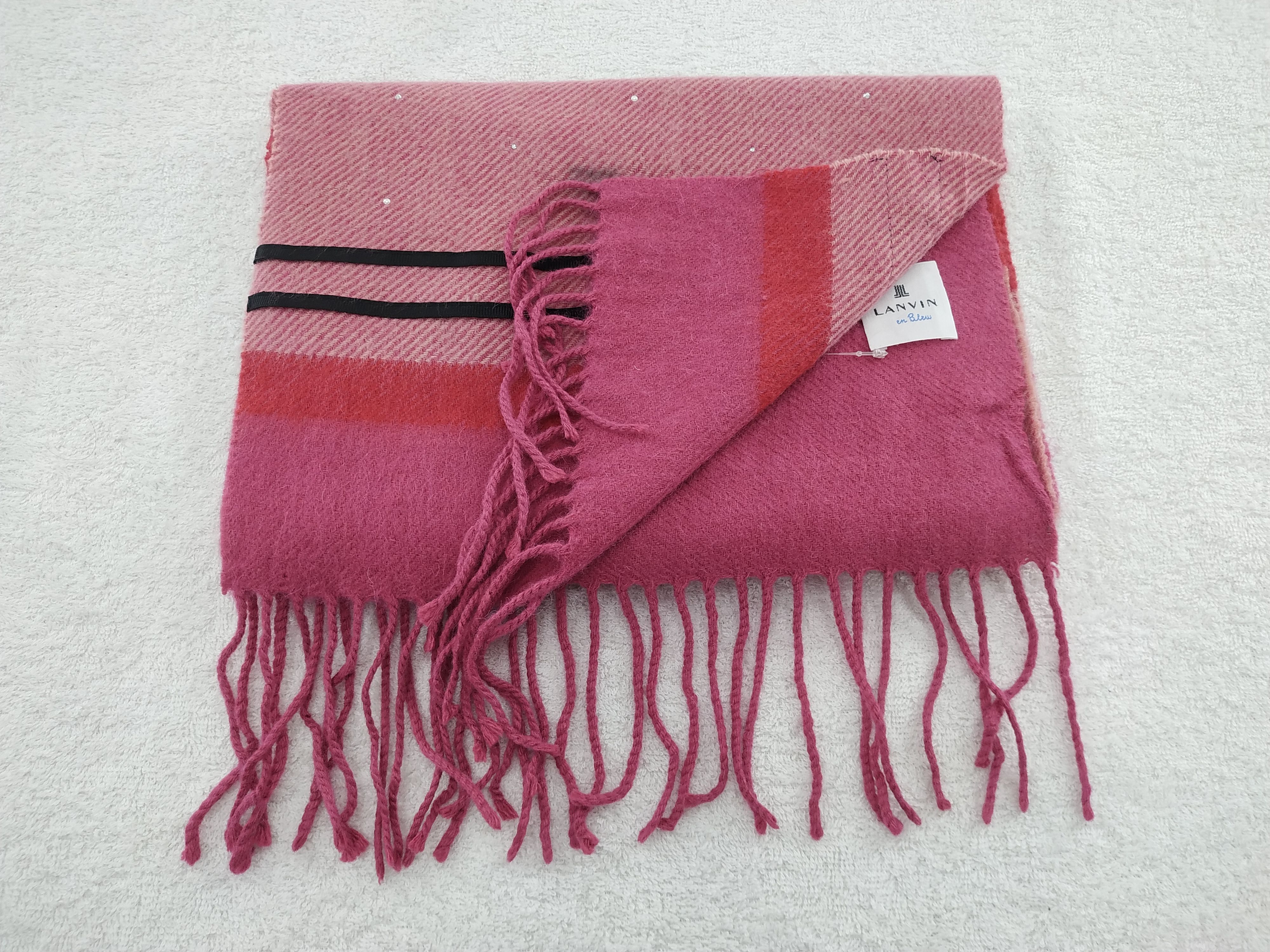 Lanvin Vintage Lanvin Scarf/Muffler/Neckwear MF418 Size ONE SIZE - 4 Thumbnail