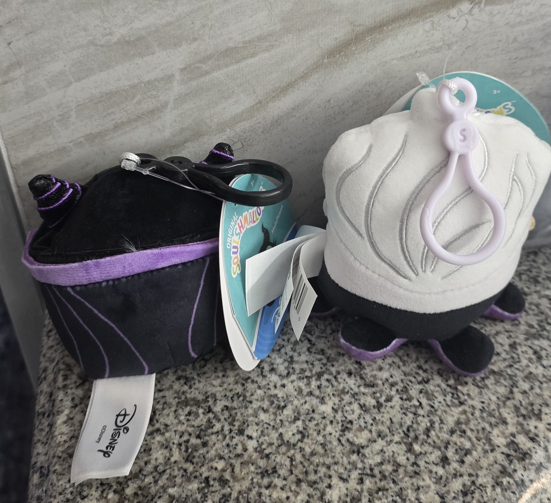 Disney NWT Squishmallows 3.5" Disney Maleficent Ursula Clip Villian Size ONE SIZE - 2 Thumbnail