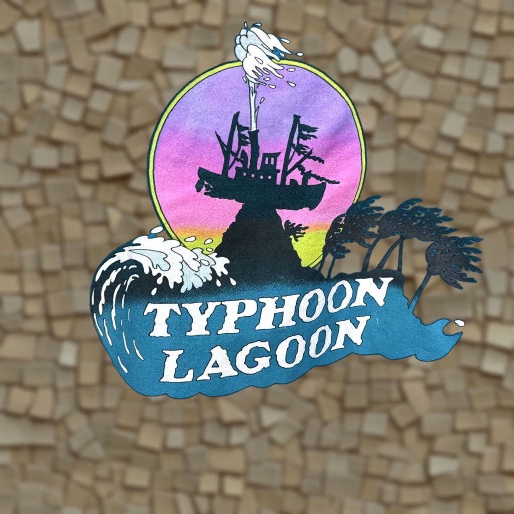 VINTAGE Disney Typhoon Lagoon T-Shirt Men XL Blue Mickey Mouse 80s 90s Cartoon