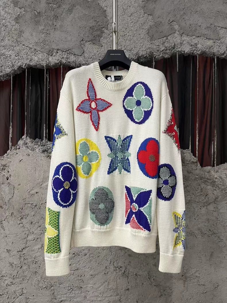 Louis Vuitton Louis Vuitton Full printed tricolour sweater 2503-Nextarrow Size US L / EU 52-54 / 3 - 1 Thumbnail