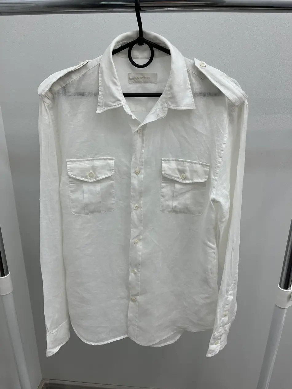 Nicole Farhi Nicole Farhi Pocket Linen Shirt Size US M / EU 48-50 / 2 - 1 Thumbnail