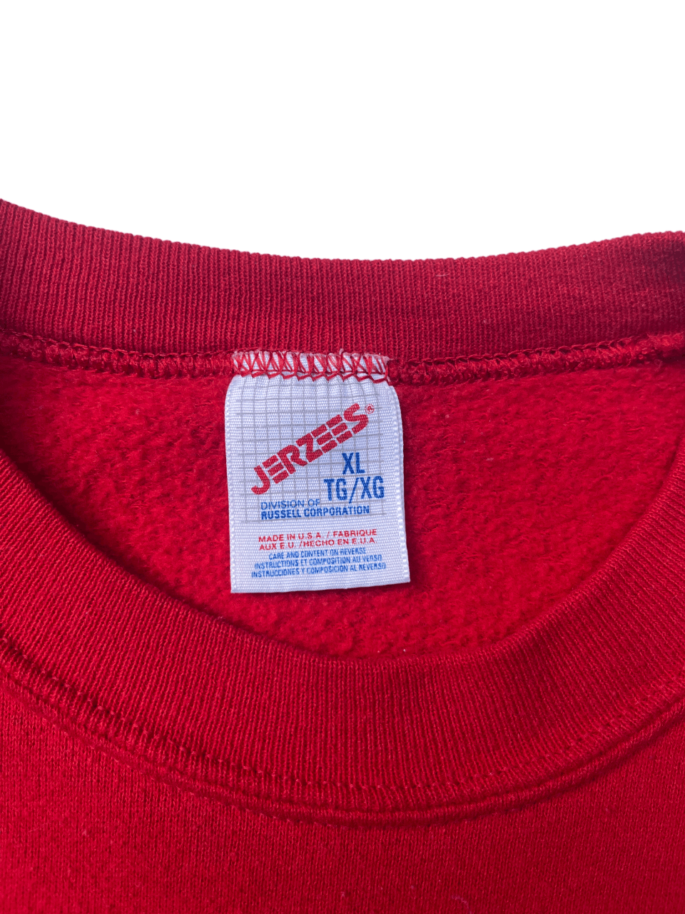 Jerzees × Vintage Vintage Jerzees Red Crewneck Blank Size US XL / EU 56 / 4 - 3 Thumbnail