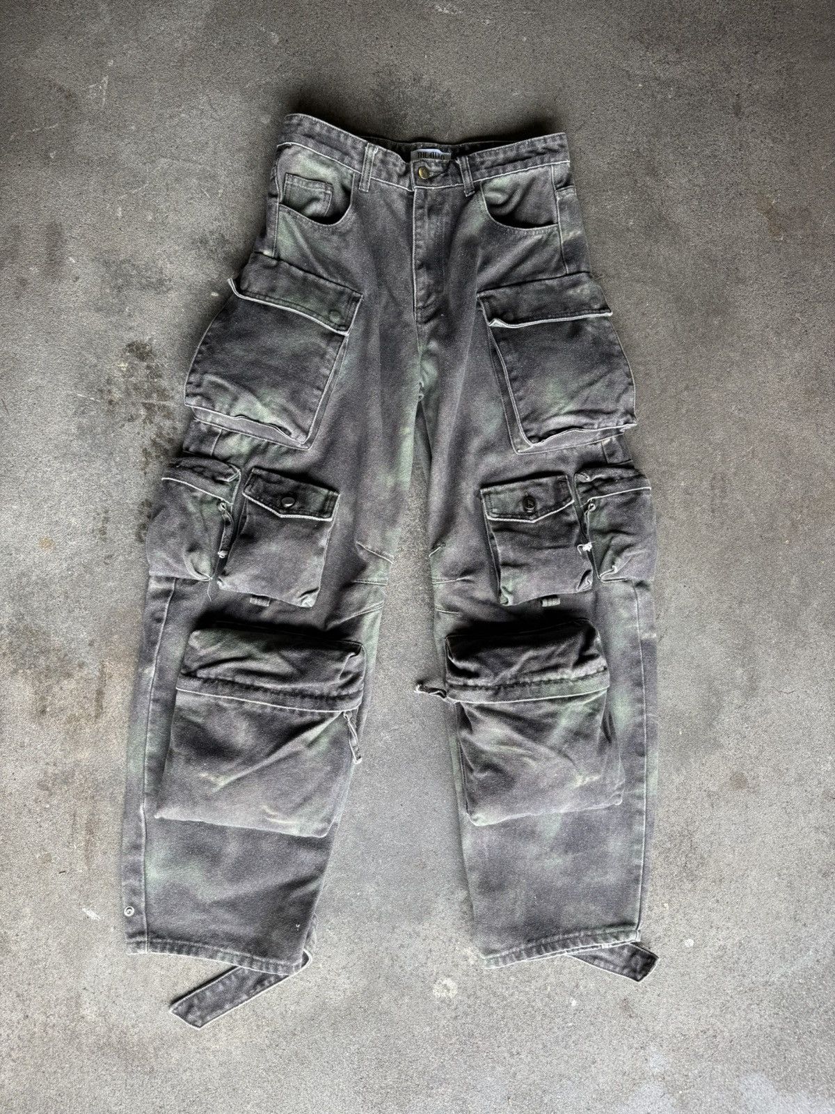 In The Attic The Attico Multi-Pocket Cargo Denim Pants Size US 33 - 1 Thumbnail