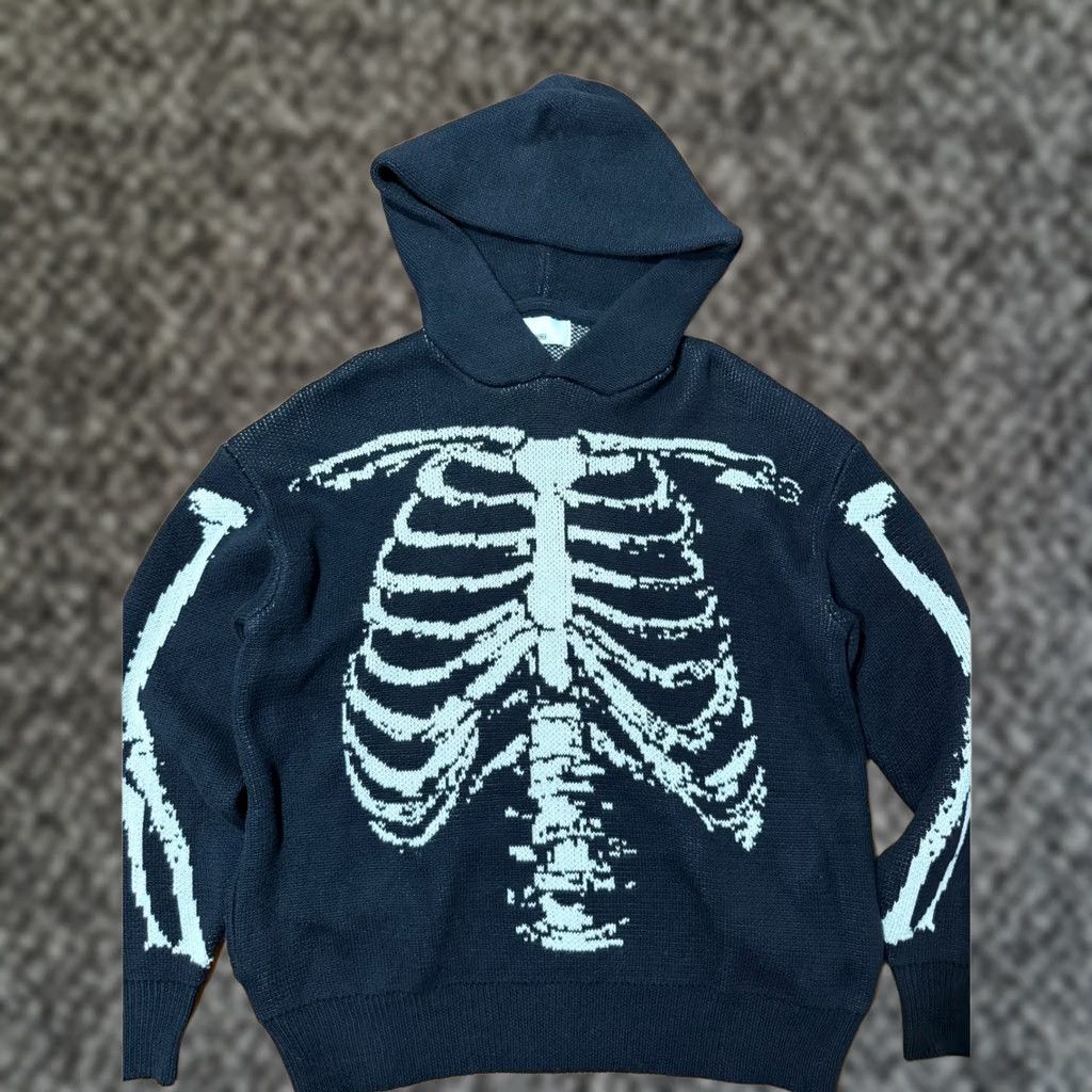 Bones VINTAGE Team Sesh Shirt Mens XS Crew Neck Pullover Acrylic Knit Black Skeleton Pattern Short Sleeves Long Sleeve Casual Winter Fall Spring Size US XS / EU 42 / 0 - 1 Thumbnail