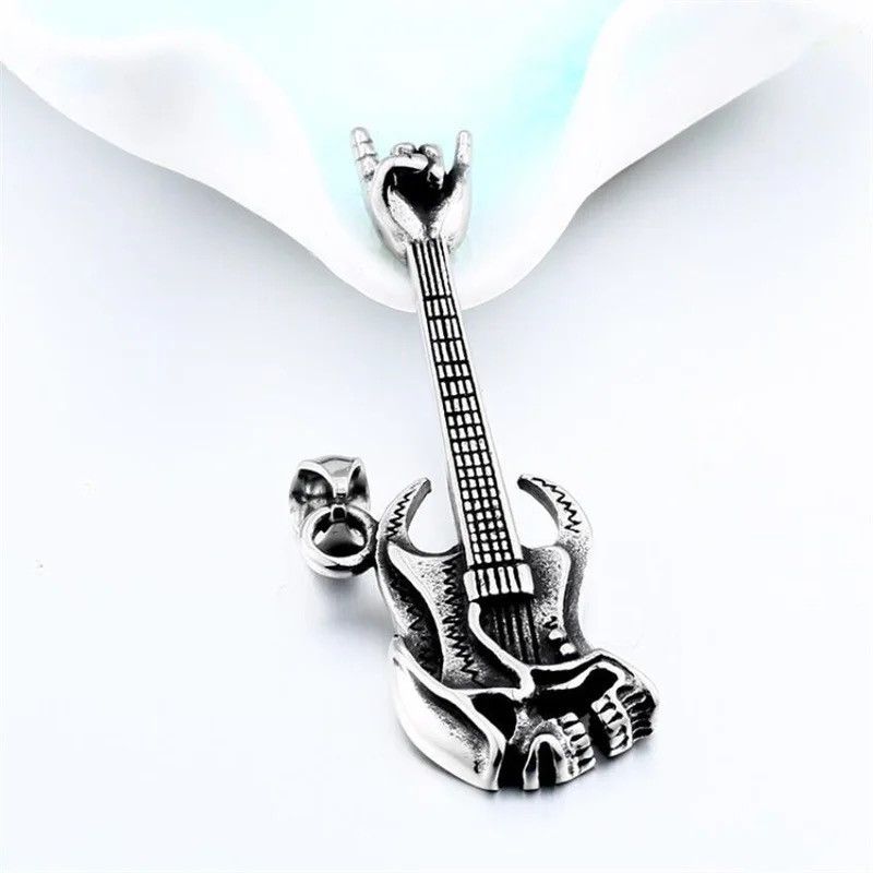 Other Skeleton Bass Guitar Gesture Necklace Size ONE SIZE - 2 Thumbnail