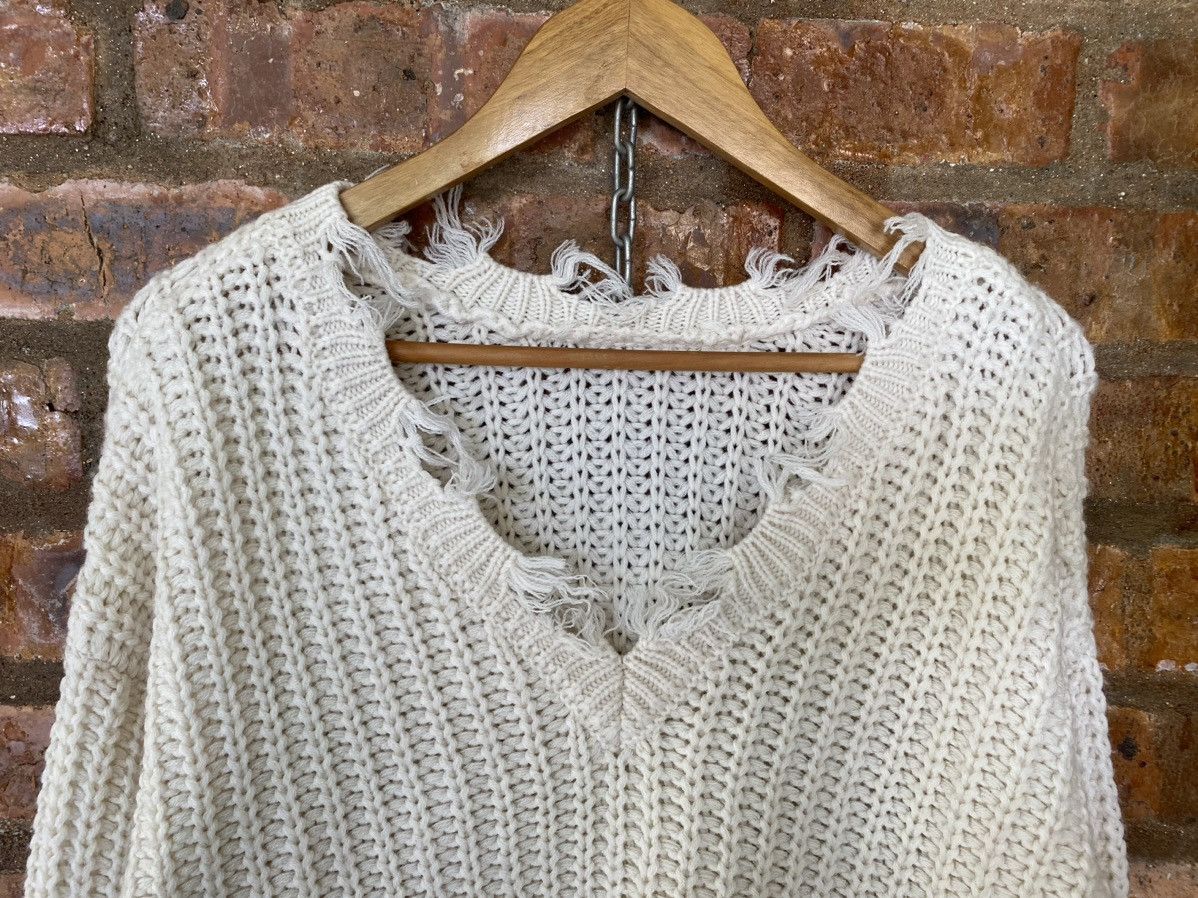 General Research × Japanese Brand × URBAN RESEARCH DOORS Sense Of Place Japan distresses fringe cable knit Size US M / EU 48-50 / 2 - 3 Thumbnail