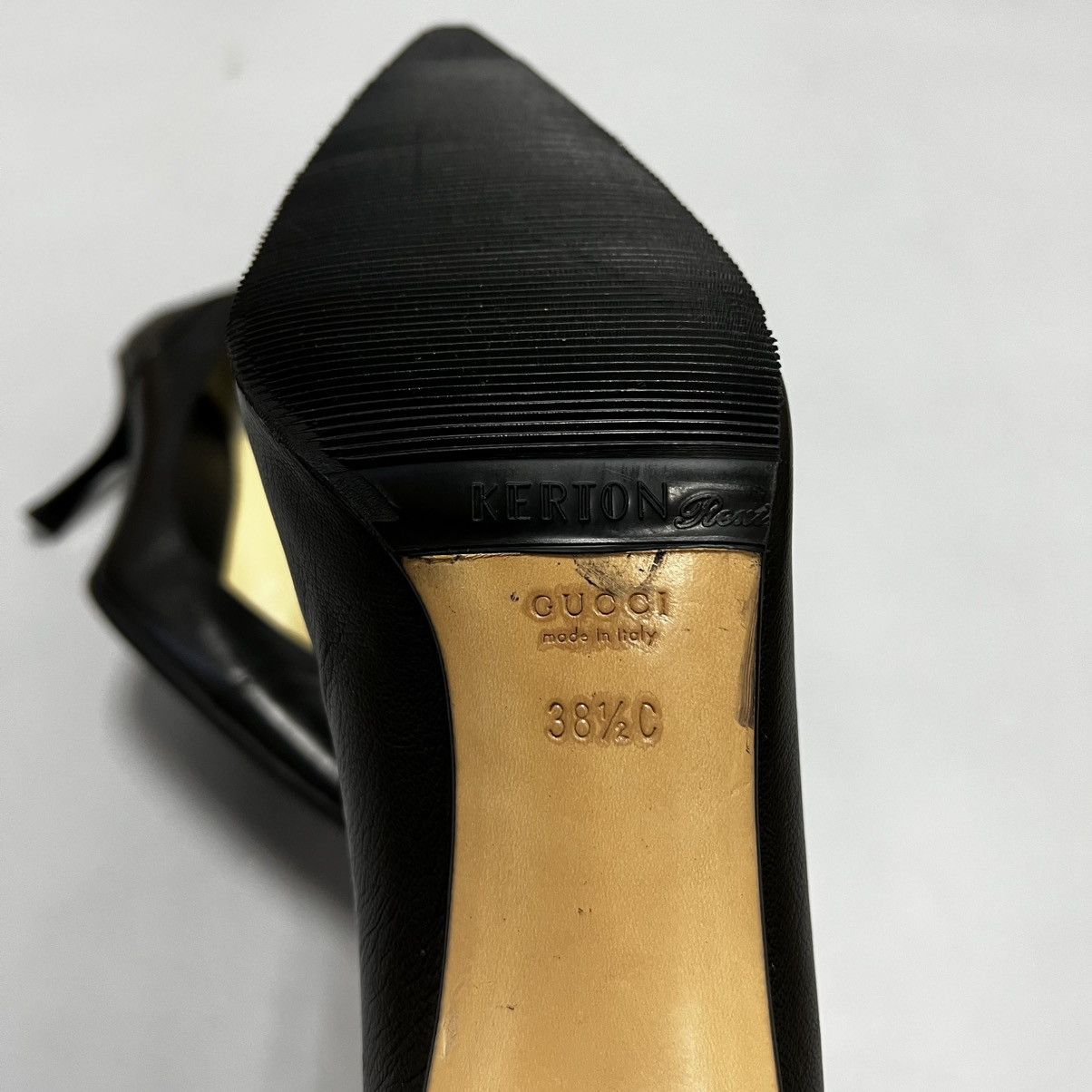 Gucci Gucci Black Pumps Leather Luxury Size US 7.5 / IT 37.5 - 19 Thumbnail