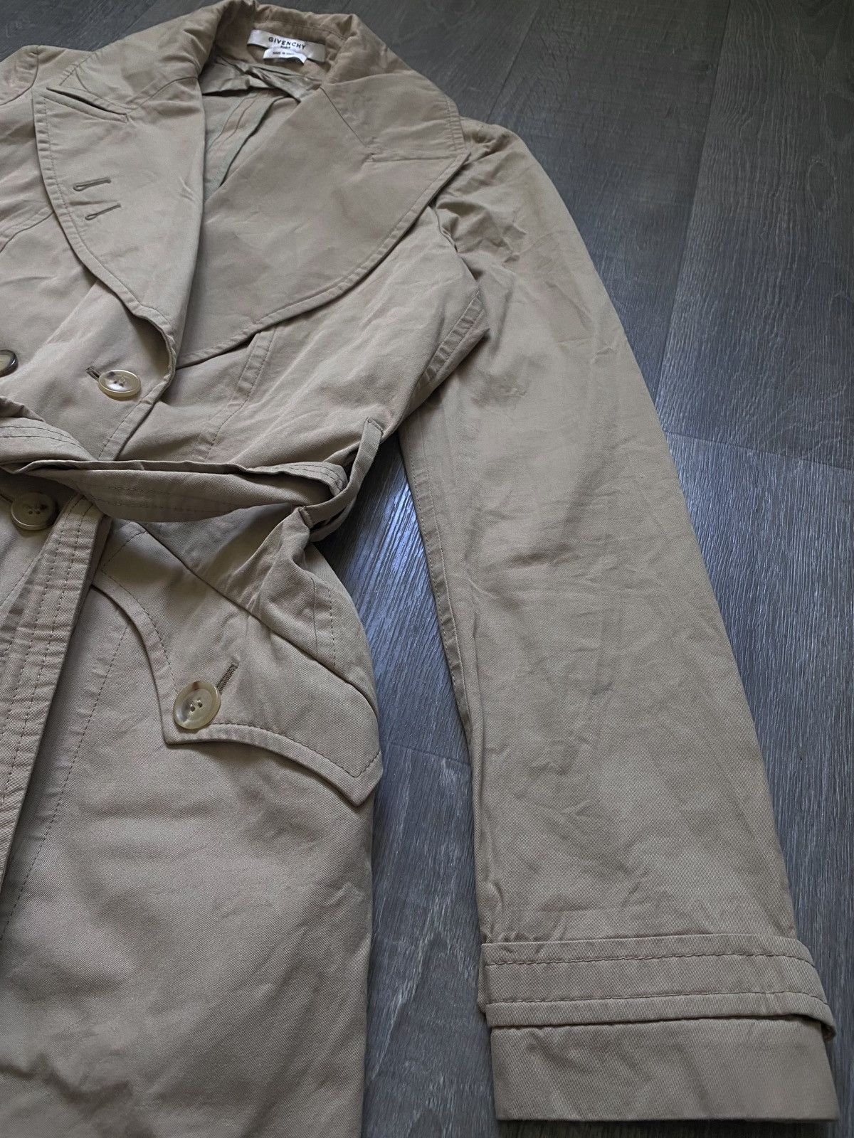 Givenchy Womens Givenchy Paris Beige Trench Coat Jacket Double Breast Size M / US 6-8 / IT 42-44 - 7 Thumbnail