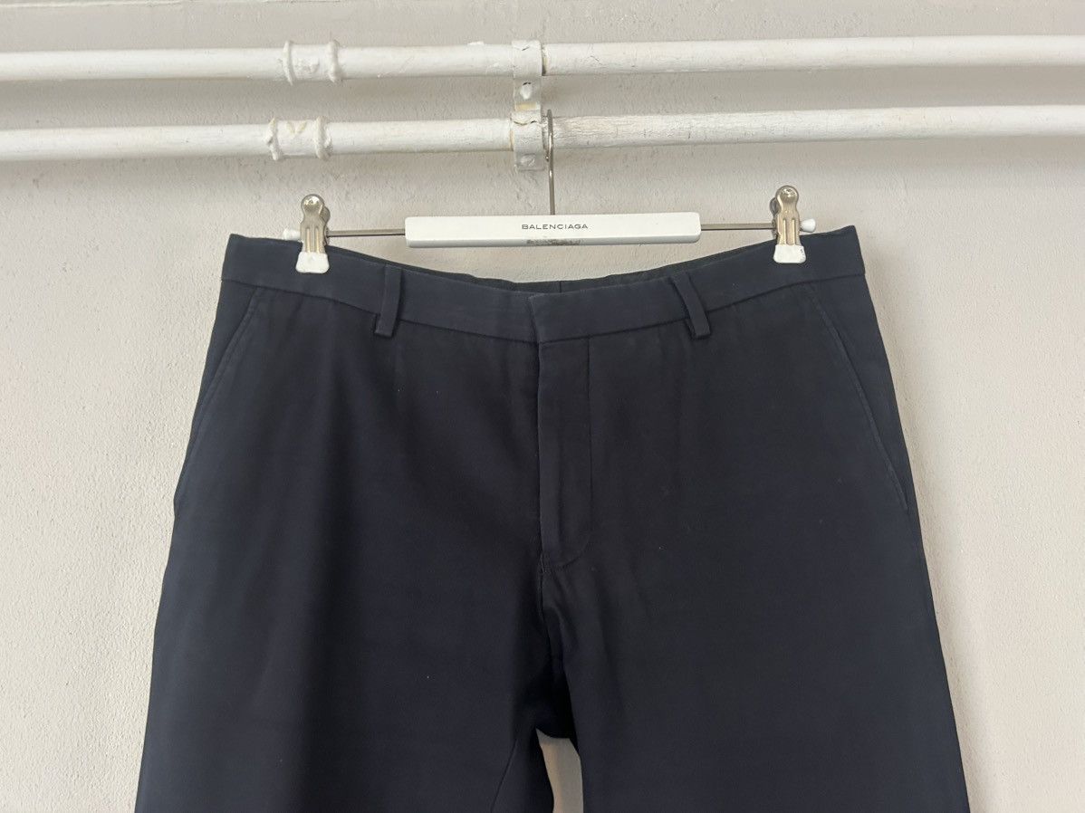 Dries Van Noten Navy Cotton Trousers with Cuffed Hem Size US 34 / EU 50 - 2 Thumbnail