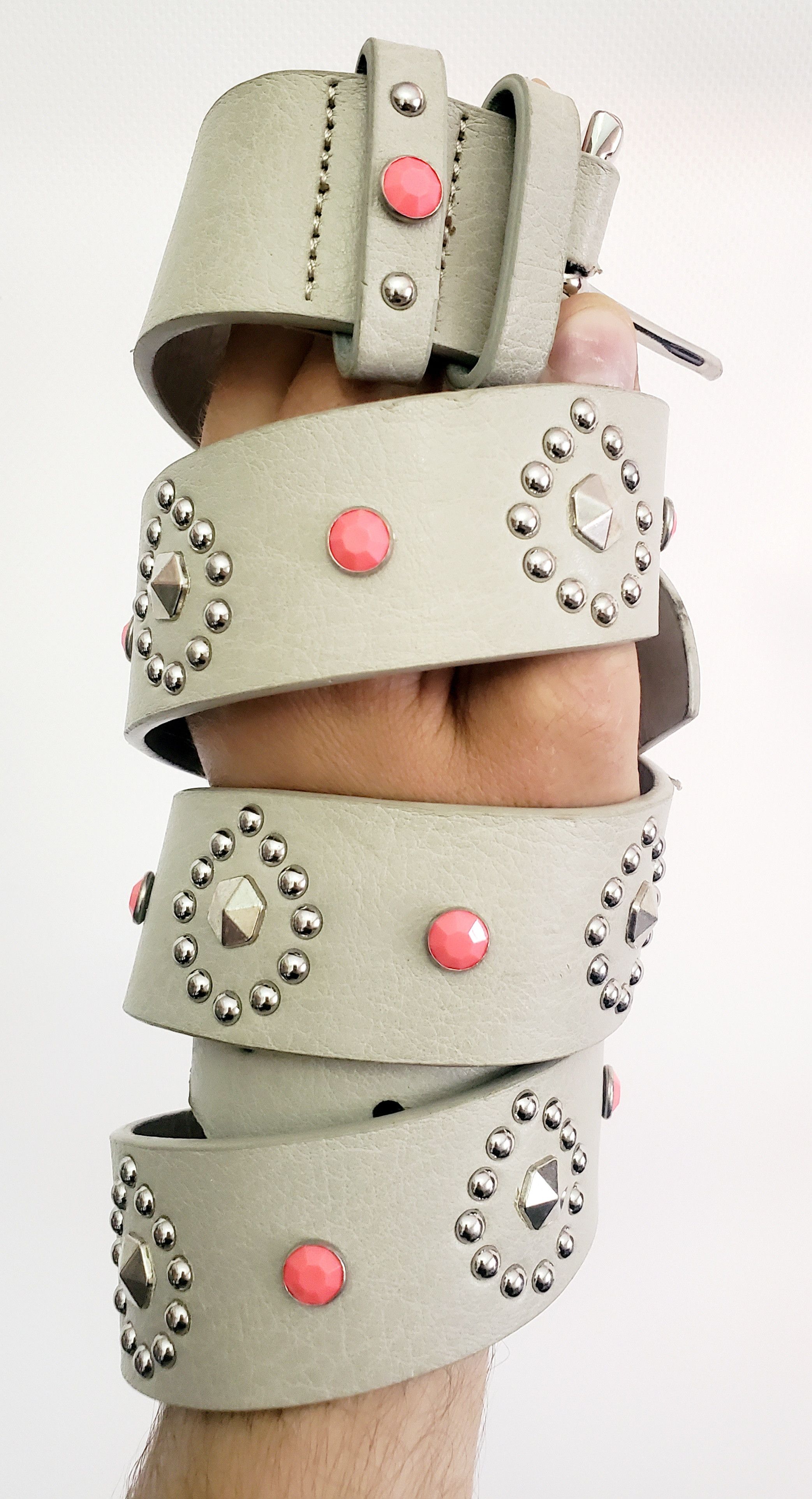 Hysteric Glamour × Japanese Brand × Vintage vintage y2k pyramid studded metal punk alt belt length130 cm Size ONE SIZE - 2 Thumbnail