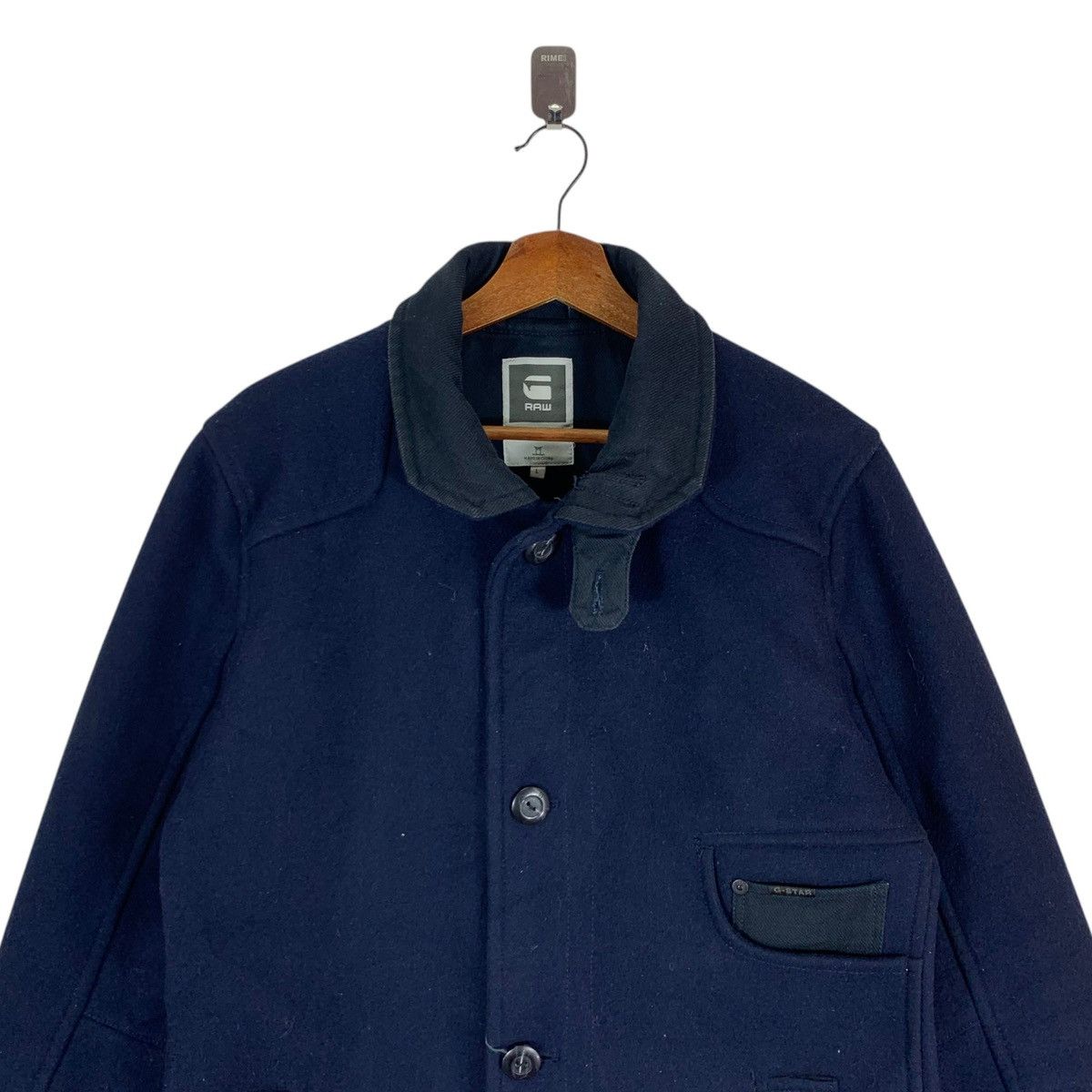 G-Star × Vintage VINTAGE G-STAR RAW JACKET WOOL NAVY Size US L / EU 52-54 / 3 - 5 Thumbnail