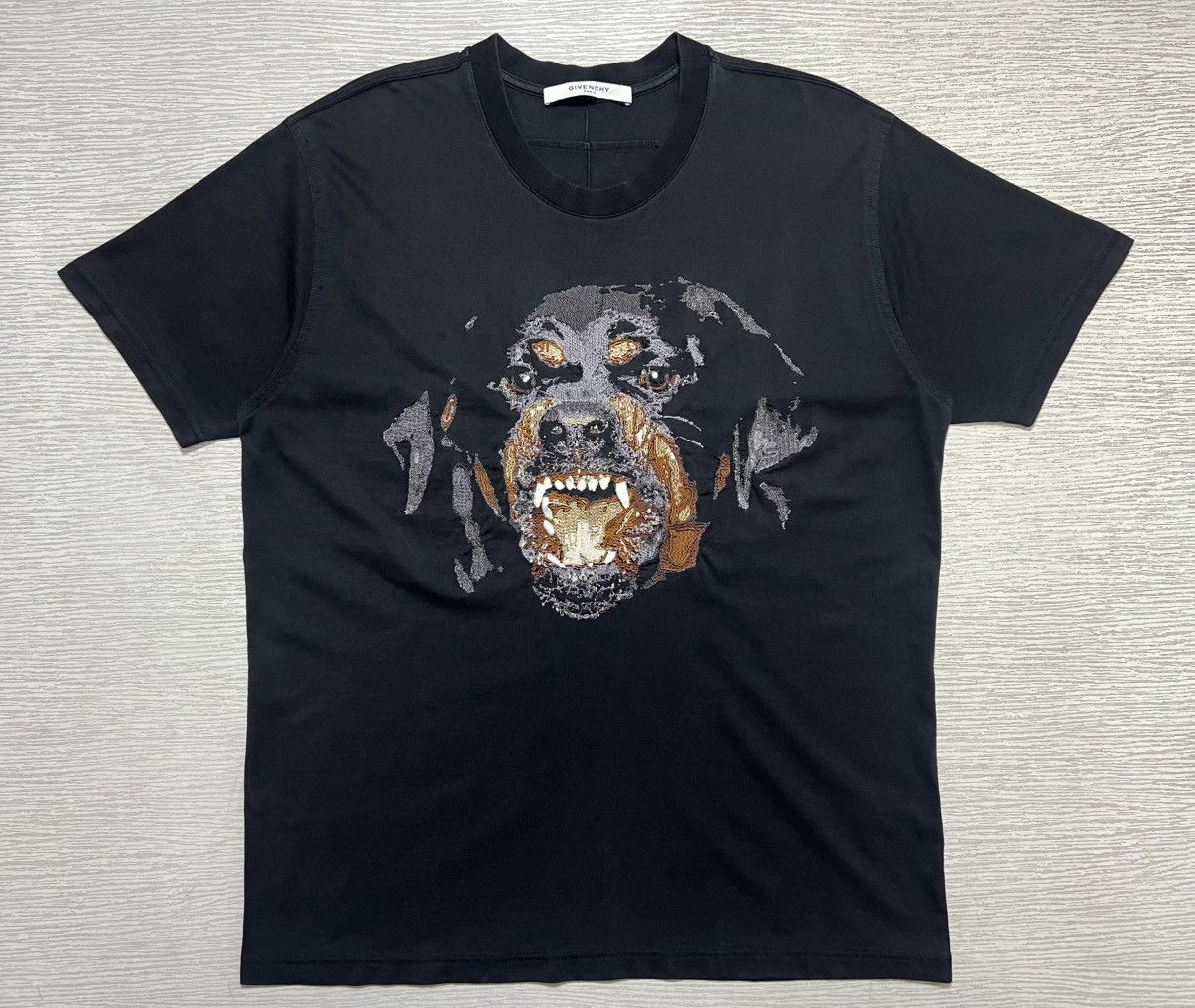 Givenchy Givenchy - Riccardo Tisci - Rottweiler Embroidered T-Shirt Size US M / EU 48-50 / 2 - 1 Thumbnail