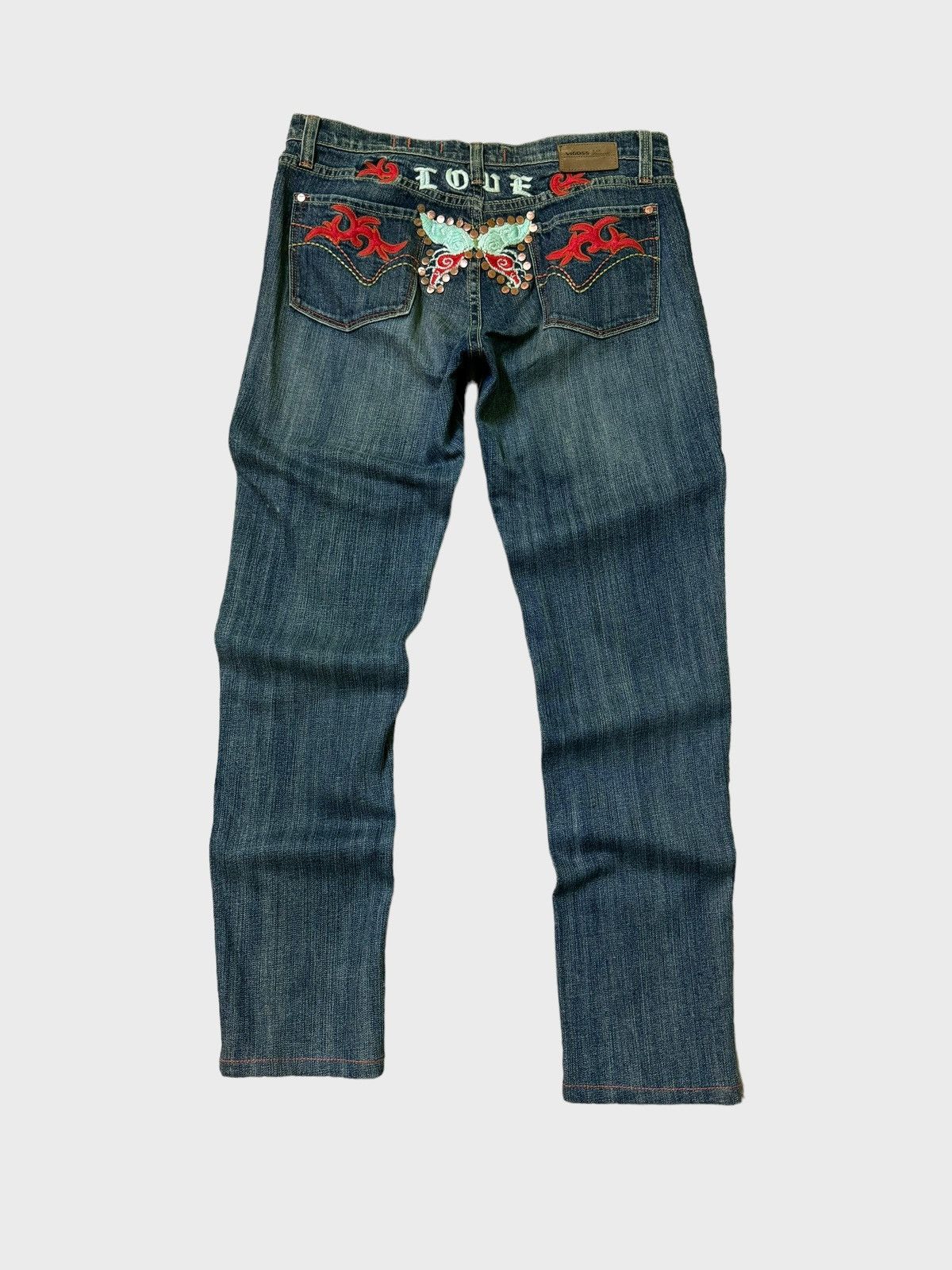 Vintage VIGOSS Embroidery Design Evisu Inspired Denim