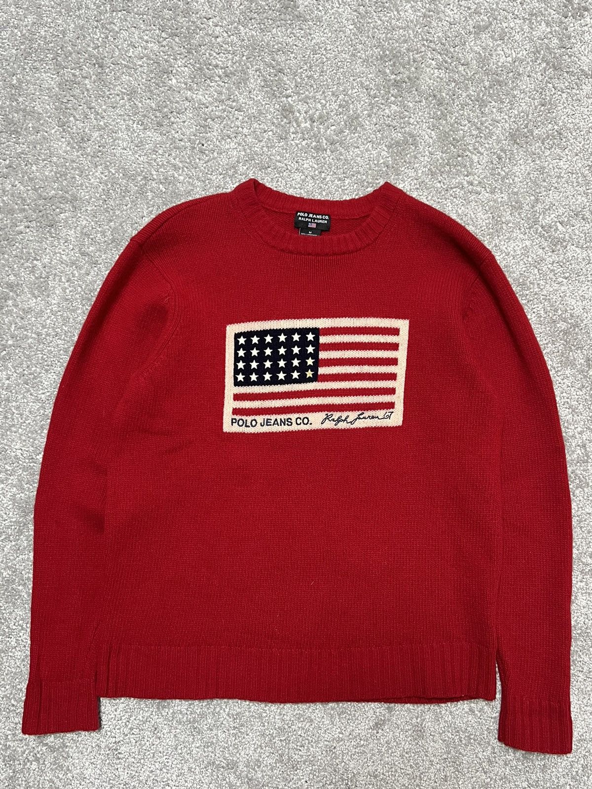 Polo Ralph Lauren Polo Ralph Lauren USA Flag Sweater Knit Size M Size US M / EU 48-50 / 2 - 2 Thumbnail