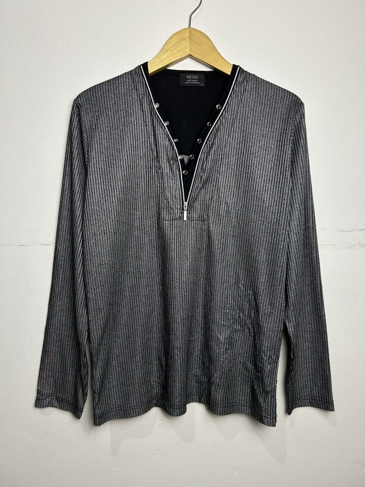 Japanese Brand Y2k mitex japanese brand double layer longsleeve Size US L / EU 52-54 / 3 - 1 Thumbnail