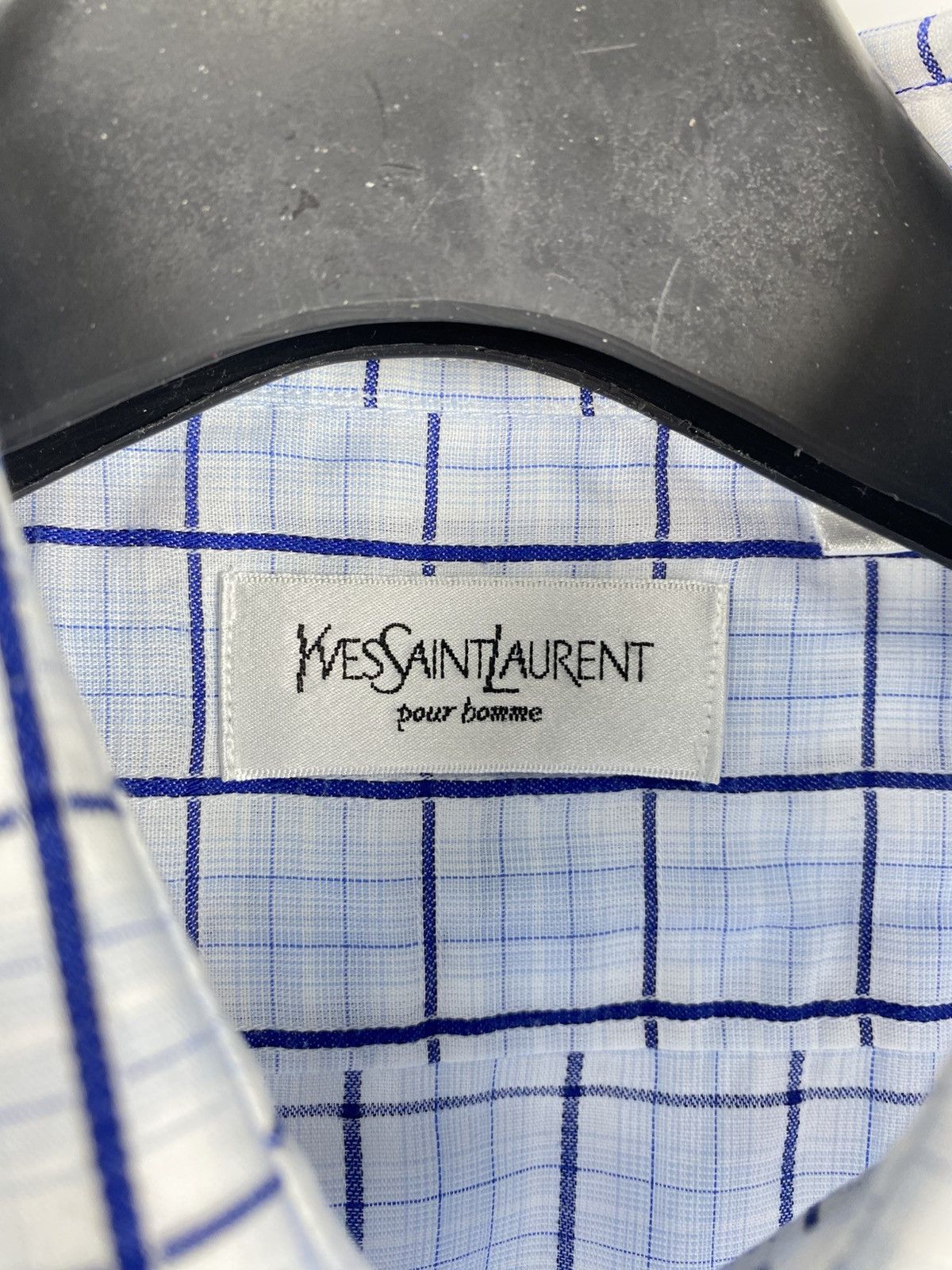 Yves Saint Laurent Yves Saint Laurent Plaid Shirt Short Sleeve Button Up size L Size US L / EU 52-54 / 3 - 3 Thumbnail