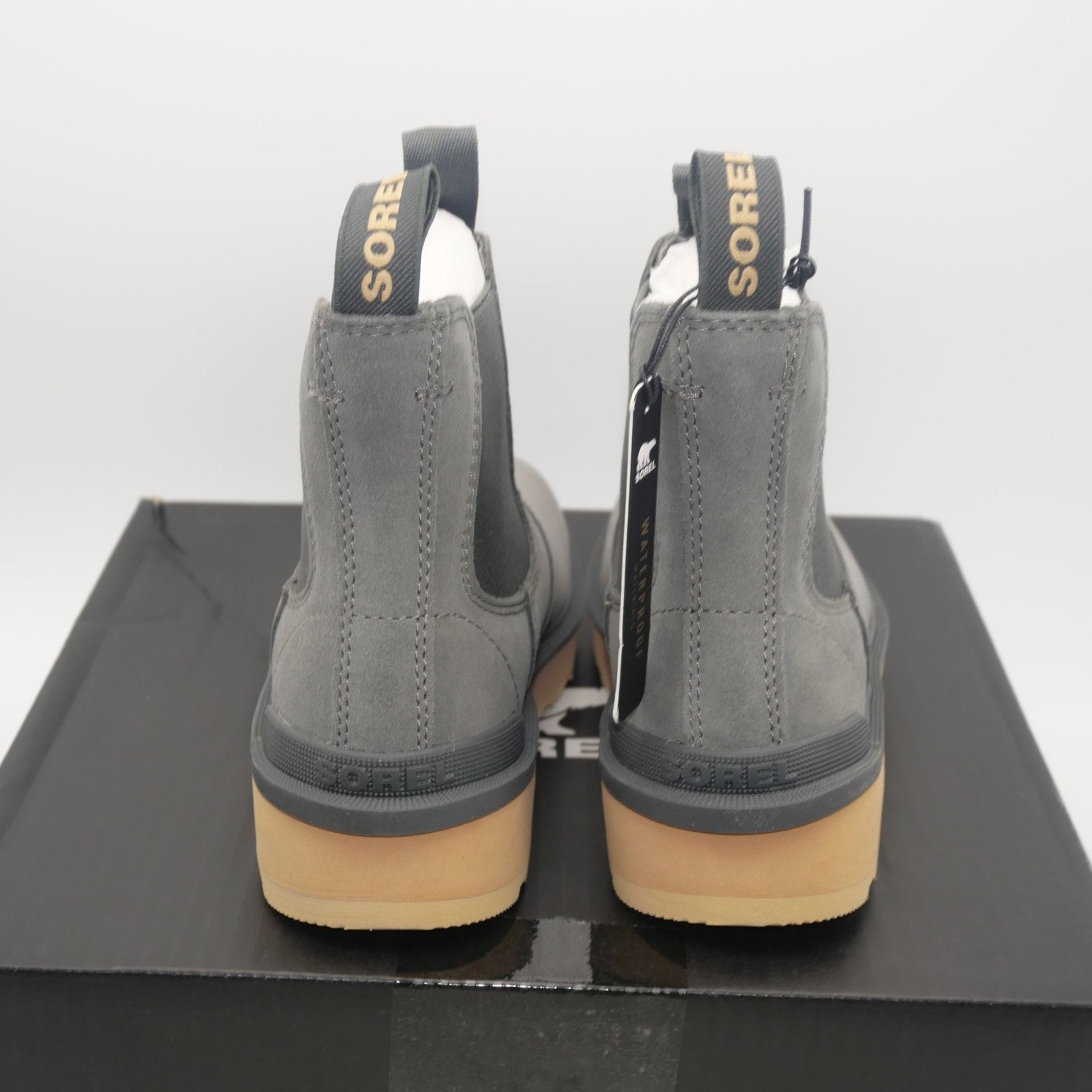 SOREL NEW Sorel Hi-Line Chelsea Boots Waterproof Quarry Gray Brown Size US 5 / IT 35 - 3 Thumbnail
