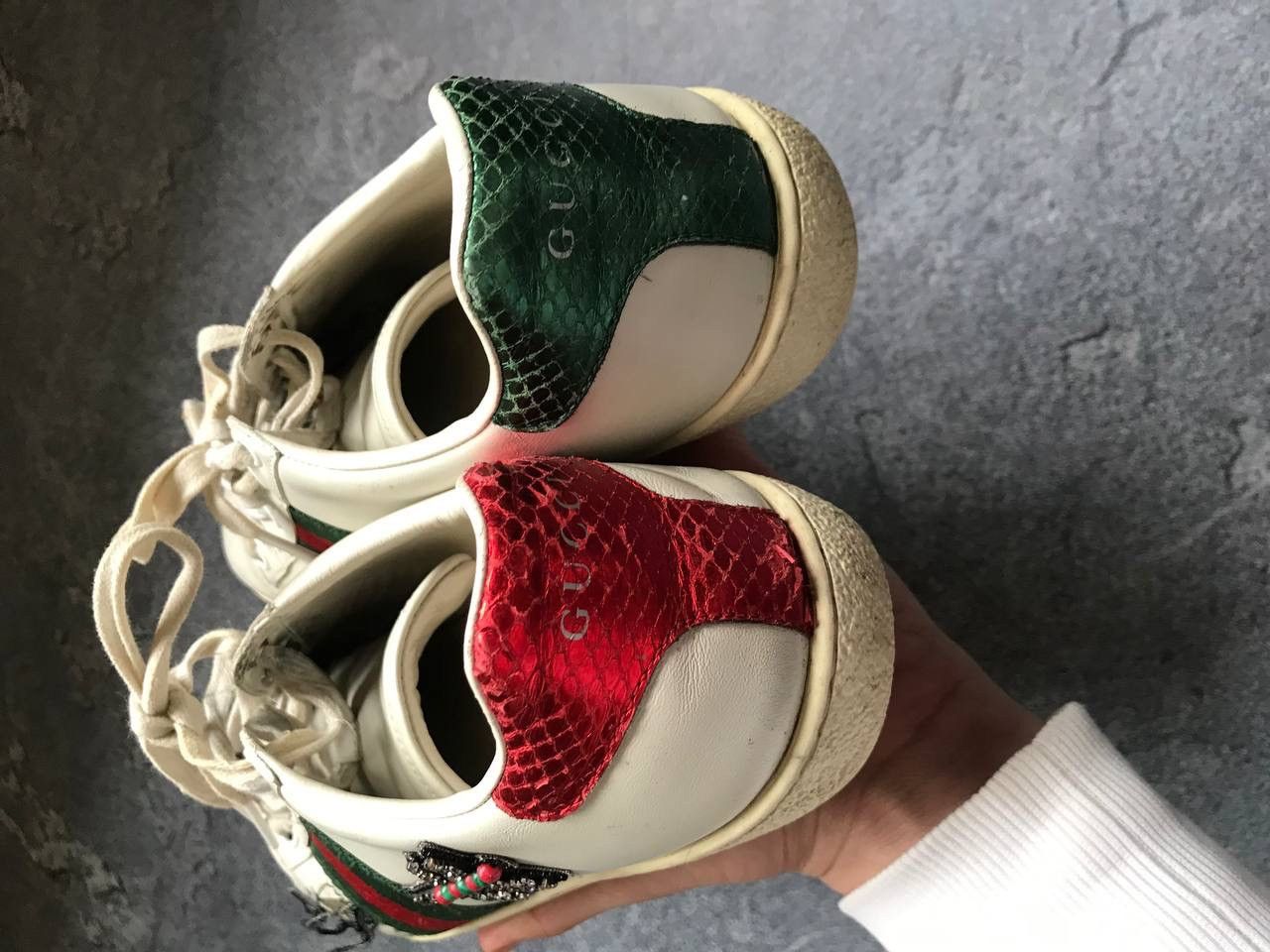 Gucci × Vintage Vintage Auth Gucci Ace Arrow OG Leather Sneaker Sz 38 Size US 8 / IT 38 - 9 Thumbnail