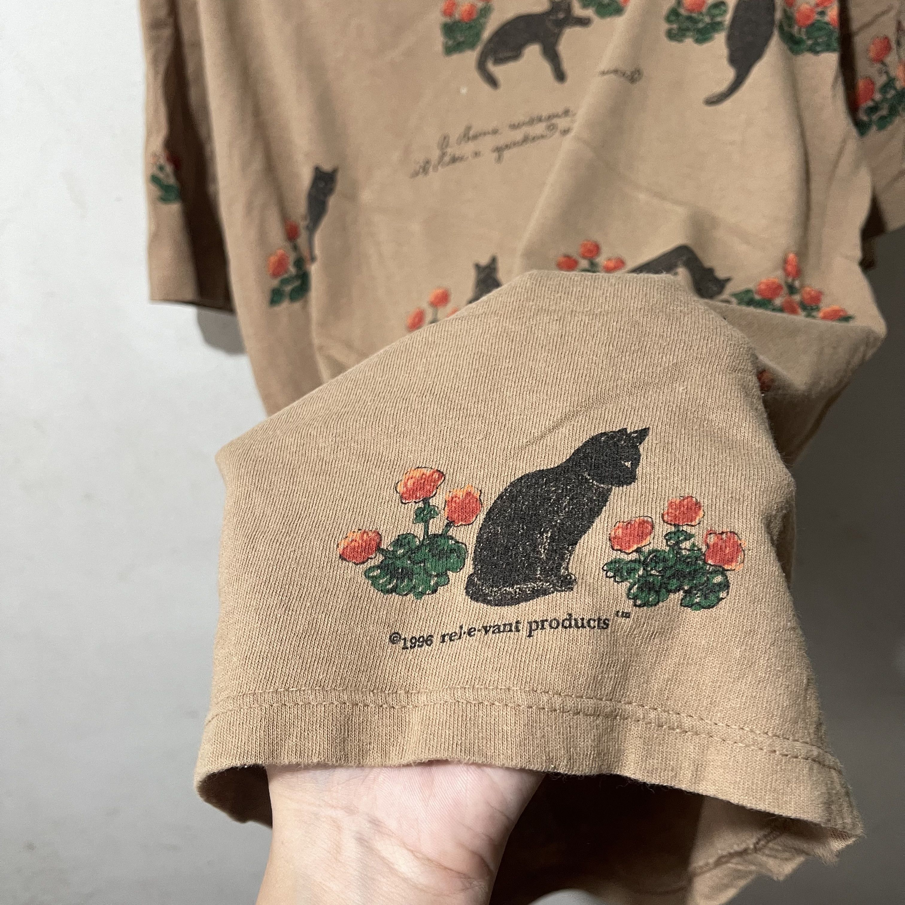 Arts & Science × Vintage Vintage 90s Cat Shirt Size US L / EU 52-54 / 3 - 3 Thumbnail