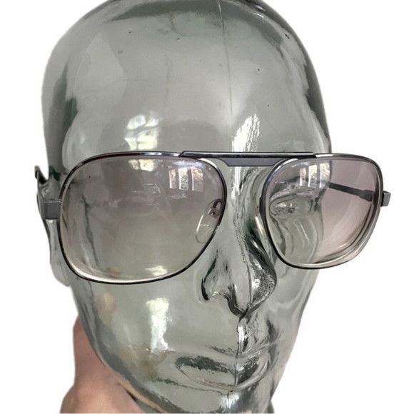 Silhouette × Vintage Vintage Rectangular Aviator Glasses Frames - 56mm, Unisex Size ONE SIZE - 3 Thumbnail