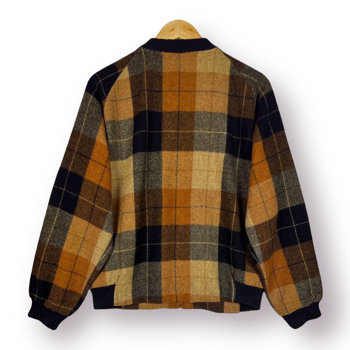 Japanese Brand 🔥 VINTAGE ROTARY GROUP RG WOOLEN TARTAN BOMBER JACKET Size US L / EU 52-54 / 3 - 12 Thumbnail