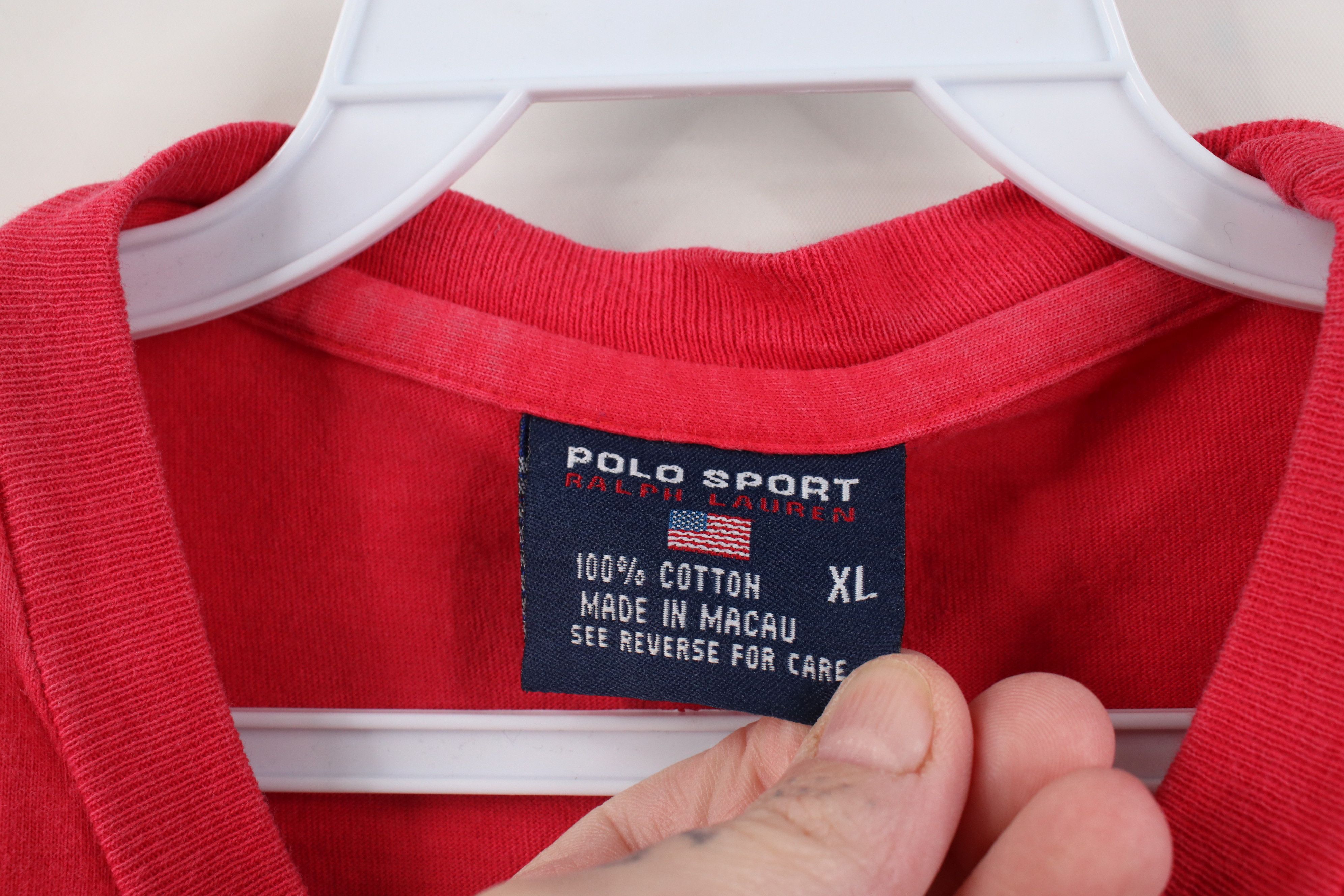 Polo Ralph Lauren Vintage 90s Polo Sport Ralph Lauren Spell Box Logo T-Shirt Size US XL / EU 56 / 4 - 11 Thumbnail