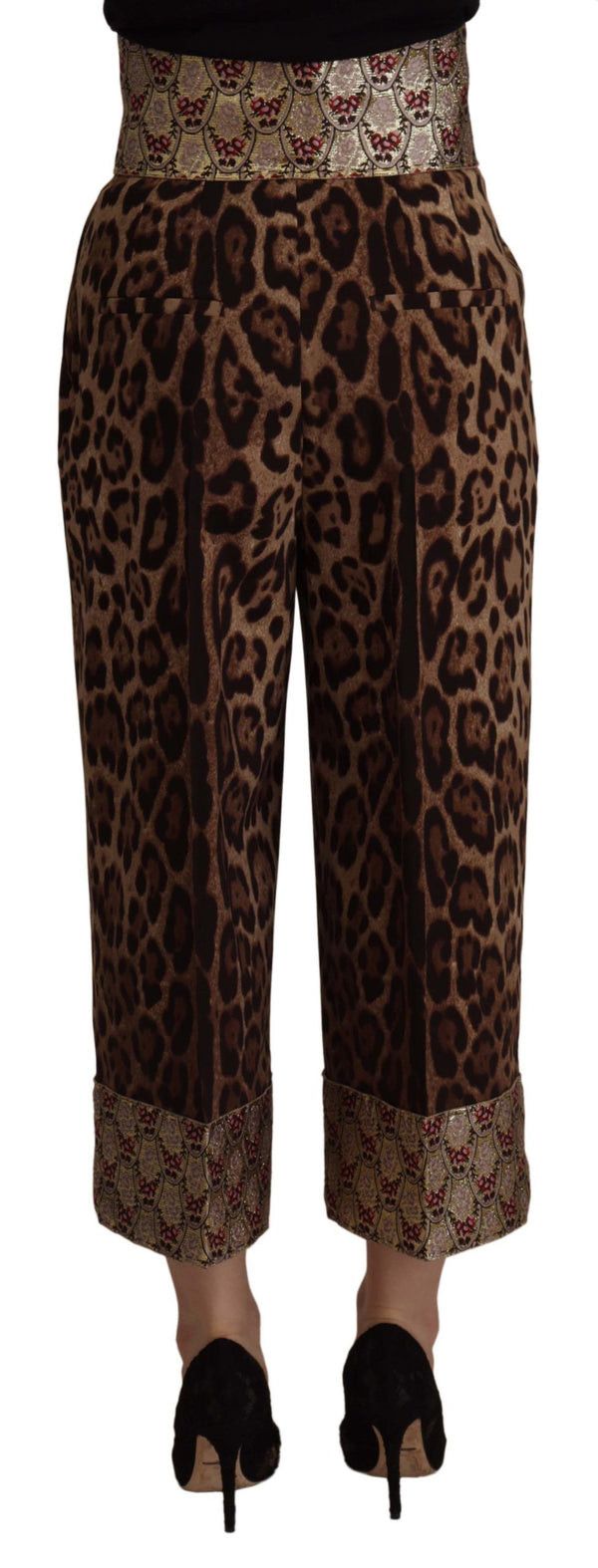 Dolce & Gabbana o1y0925 Embroidered Leopard-Print Sweatpant in Brown/Black Size 25" / US 0 / IT 36 - 3 Thumbnail