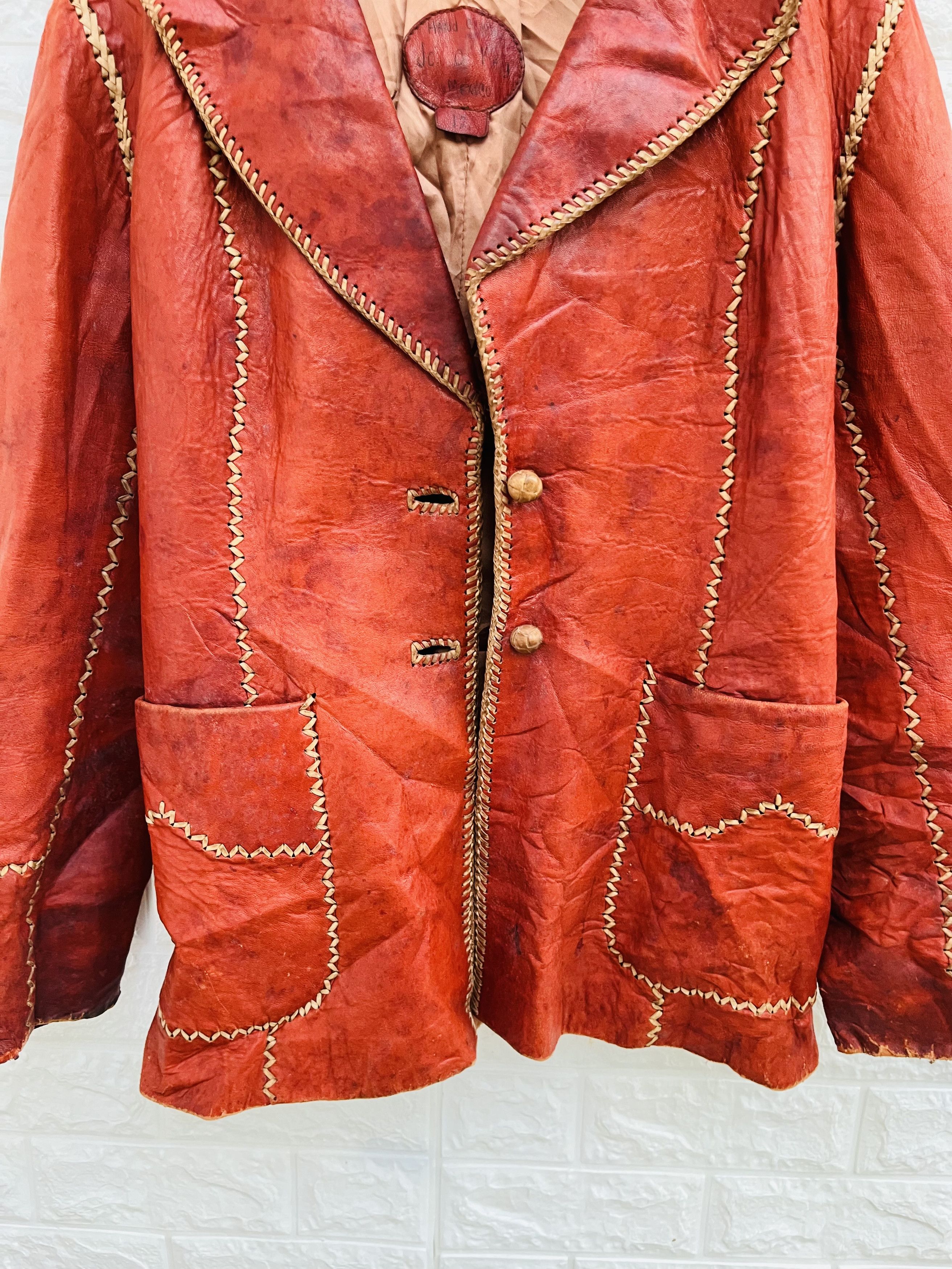 Japanese Brand × Vintage Vintage Jo O Key Maxico Hand Made Leather Jacket Size US M / EU 48-50 / 2 - 6 Thumbnail
