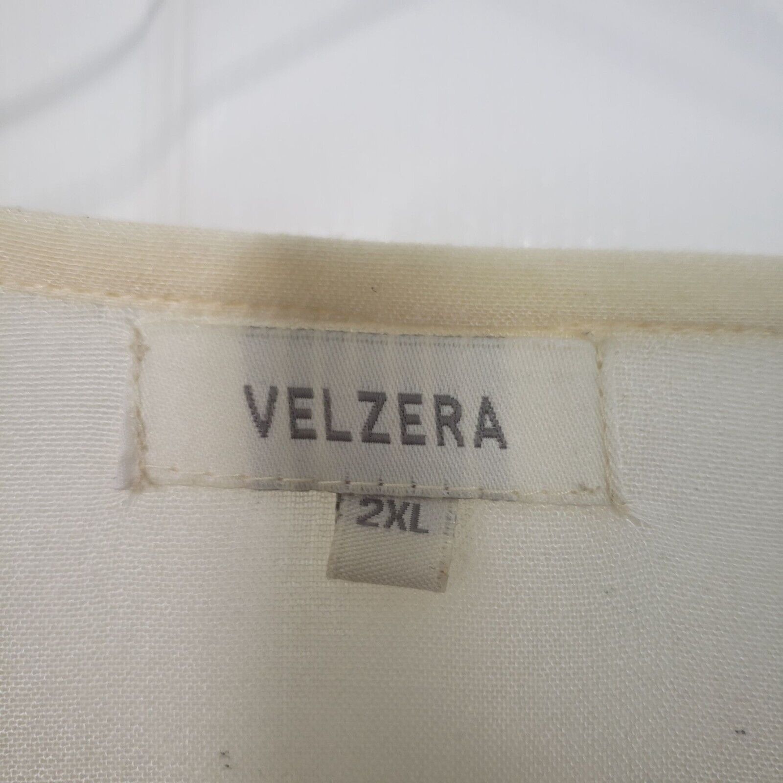 Designer Velzera Embroidered Floral Tunic Womens Size 2XL White Boho Size XXL / US 16-18 / IT 52-54 - 4 Thumbnail