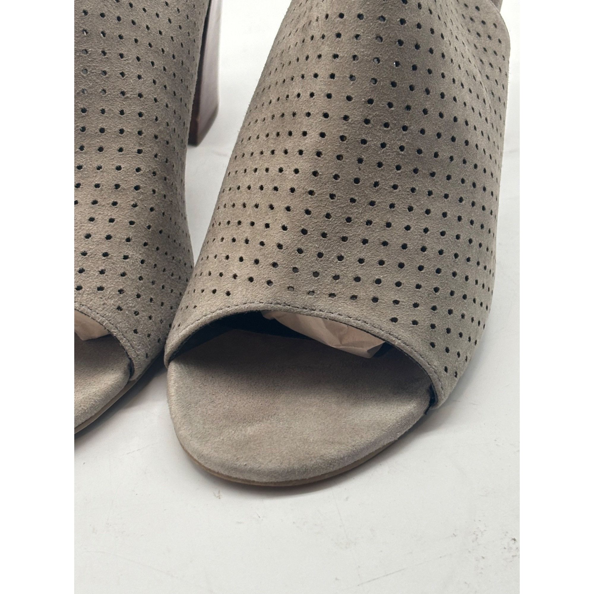 Other Adam Tucker Meridia Perforated Suede Sandal, 9.5, M, Taupe Size US 9.5 / IT 39.5 - 13 Thumbnail