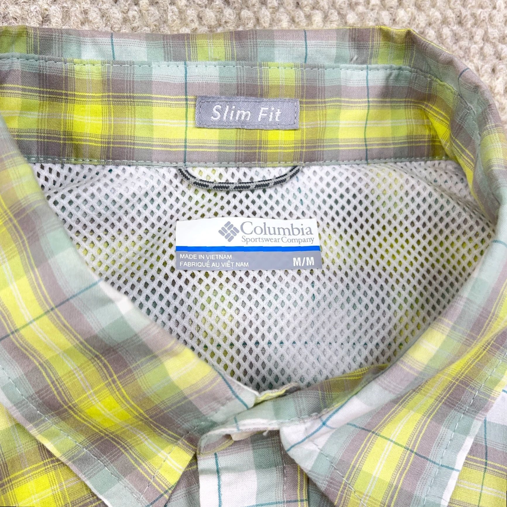 Vintage Columbia Shirt Men Medium Slim Fit Green Plaid Button-Up Outdoor Fishing Camp Casual Travel Size US M / EU 48-50 / 2 - 4 Thumbnail