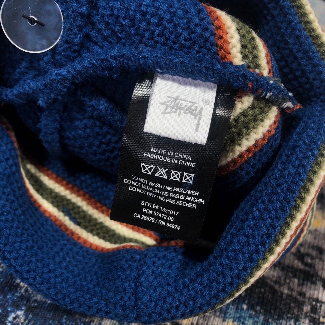 Stussy × Vintage Stussy Triple Stripe Cuff Beanie Size ONE SIZE - 4 Thumbnail