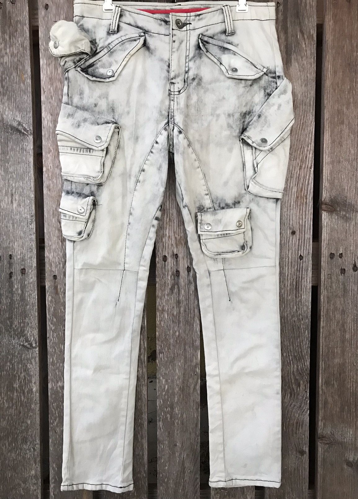 Designer ILDF Gas Mask 3D Multipocket Punk Bondage Tactical Pant Size US 32 / EU 48 - 3 Thumbnail