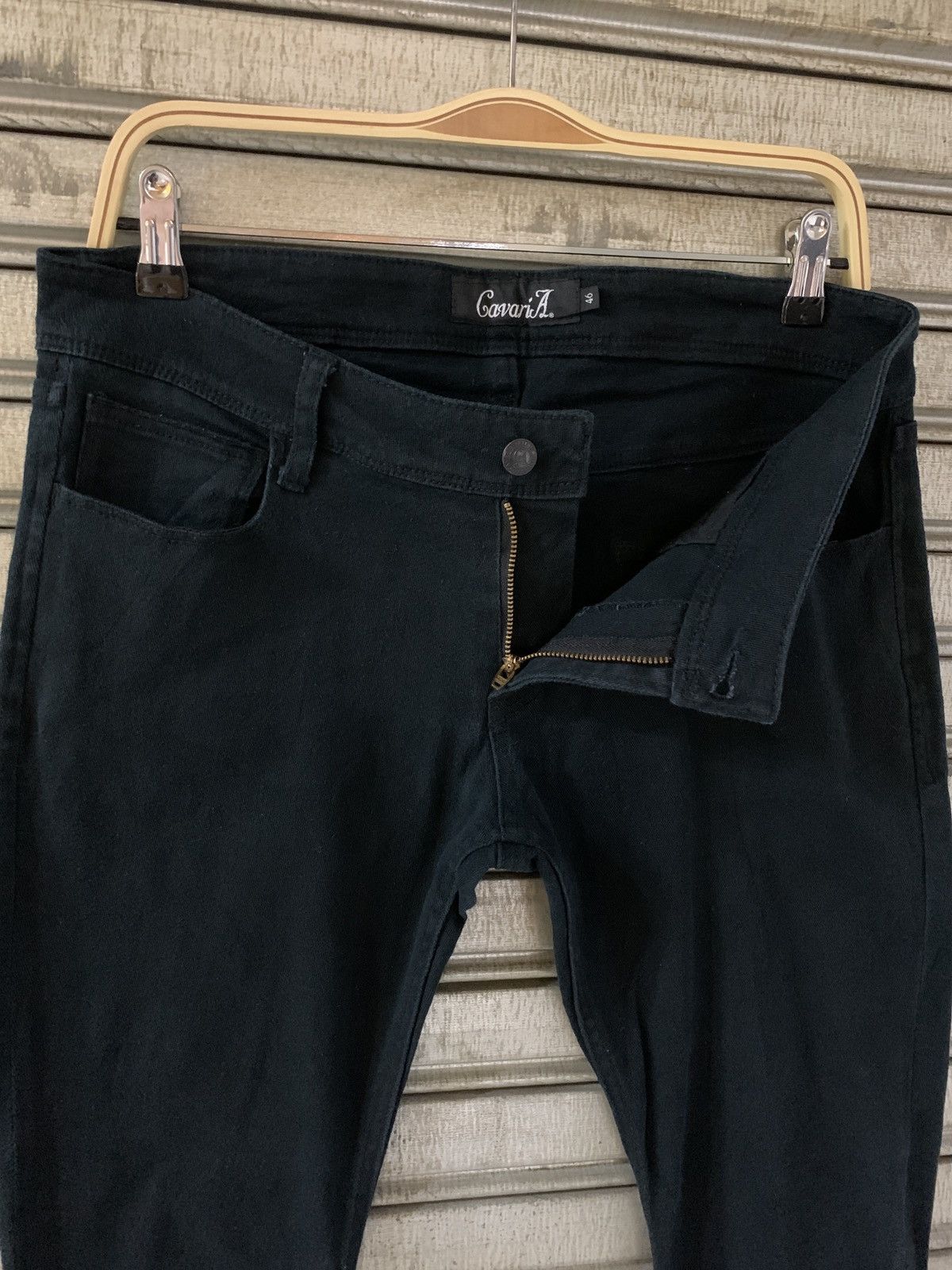 If Six Was Nine CavariA j-cut black denim pants Size US 32 / EU 48 - 7 Thumbnail