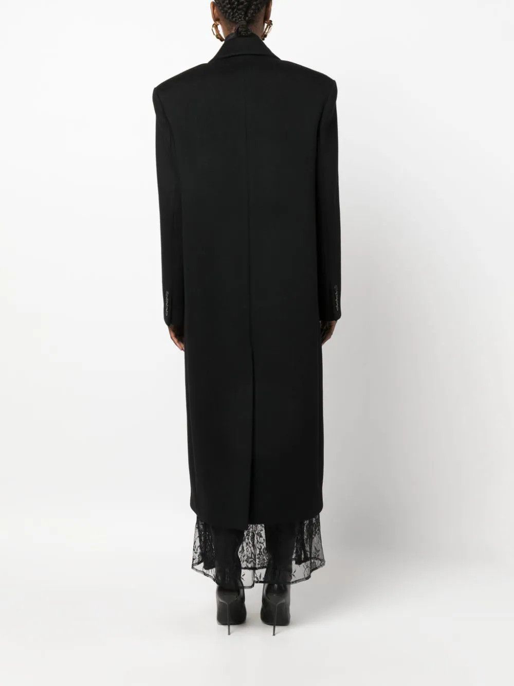 Saint Laurent Paris o1bcso1str0924 Extra Long Tuxedo Coat in Black Size US XL / EU 56 / 4 - 2 Thumbnail