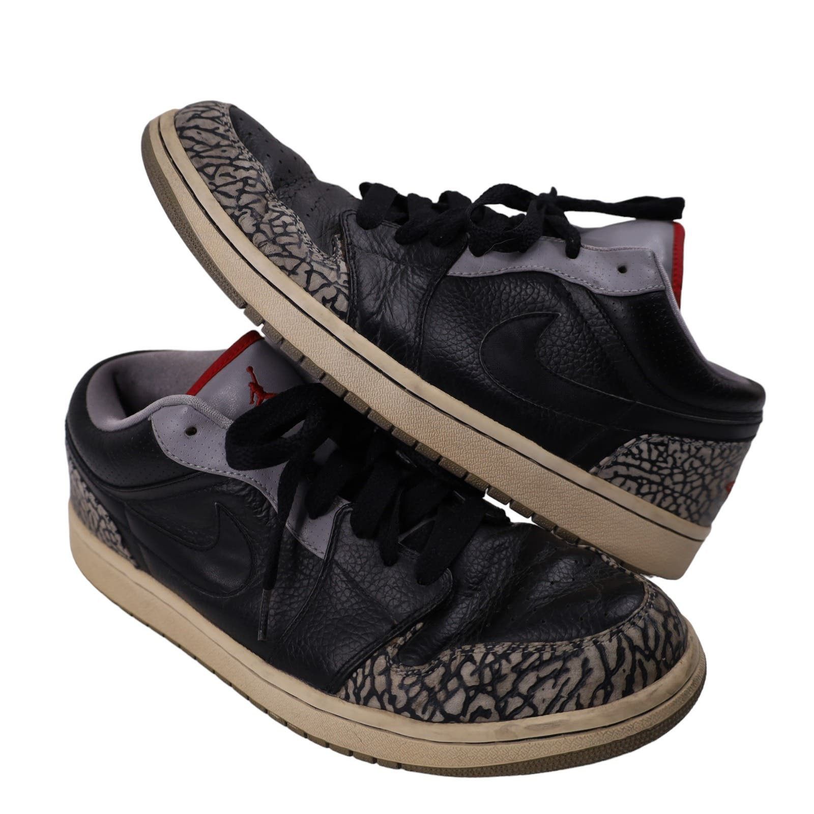 image of Jordan Nike Vintage 2008 Nike Jordan Phat Low Black Cement Sneakers, Men's (Size 12)