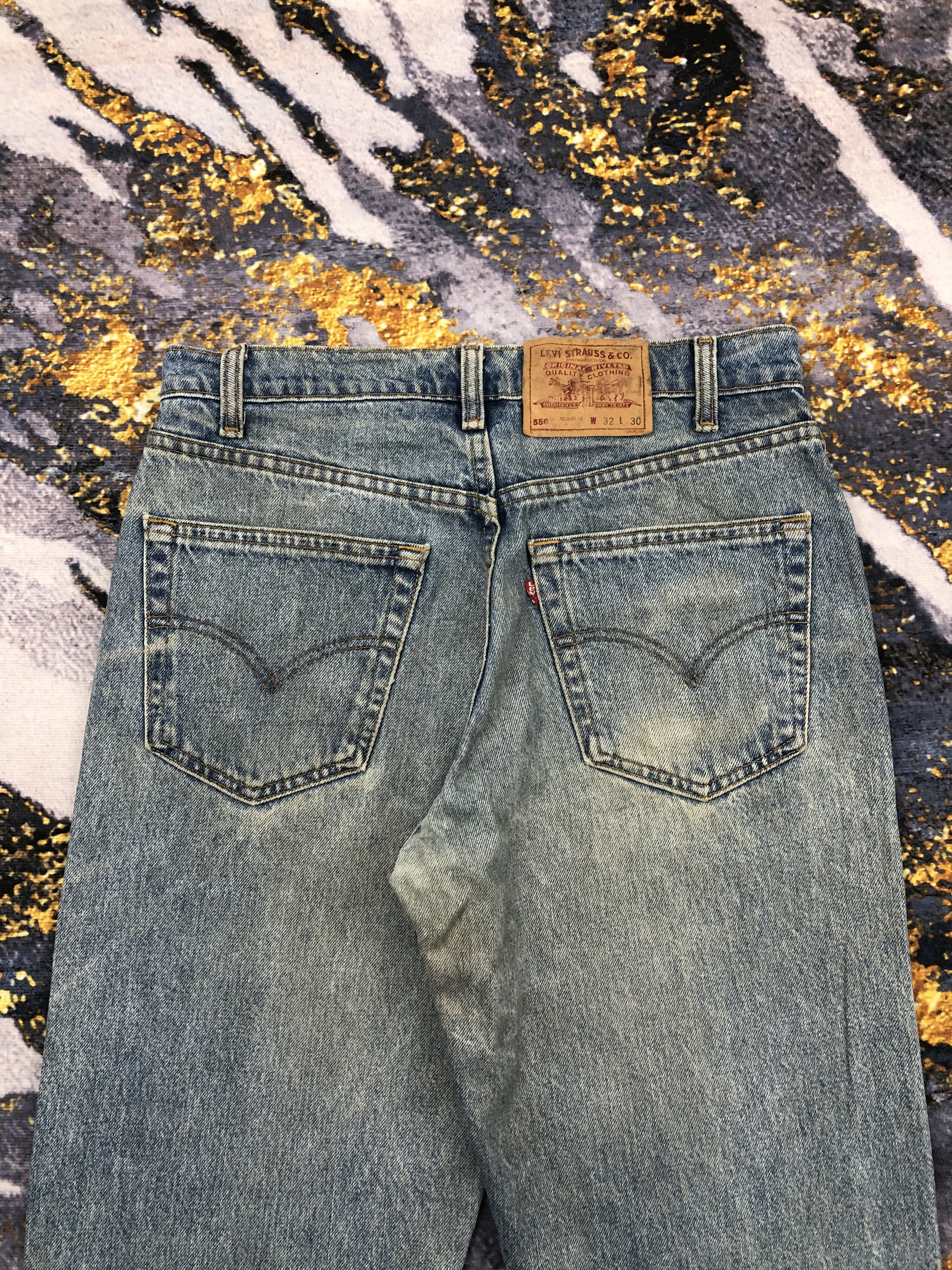Levi's Vintage 90s Levis 550 Faded Blue Jeans DPP0190 Size US 33 - 4 Thumbnail