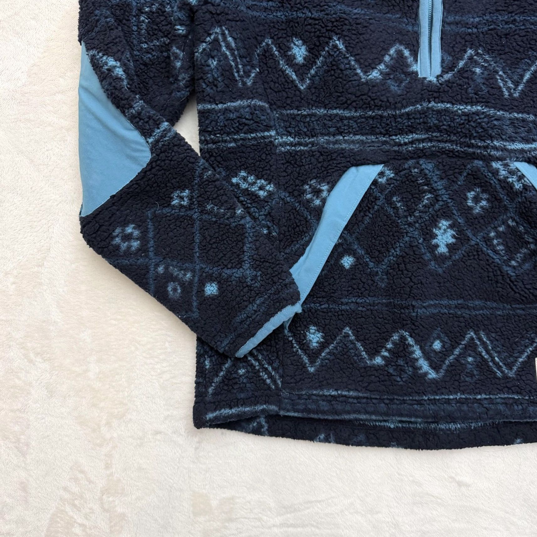 The North Face The North Face Sweater Womens XS Blue Fleece Hooded Half Zip Pullover Crew Neck Zipper Logo Pockets 1/2 Zip Hoodie Size XS / US 0-2 / IT 36-38 - 7 Thumbnail
