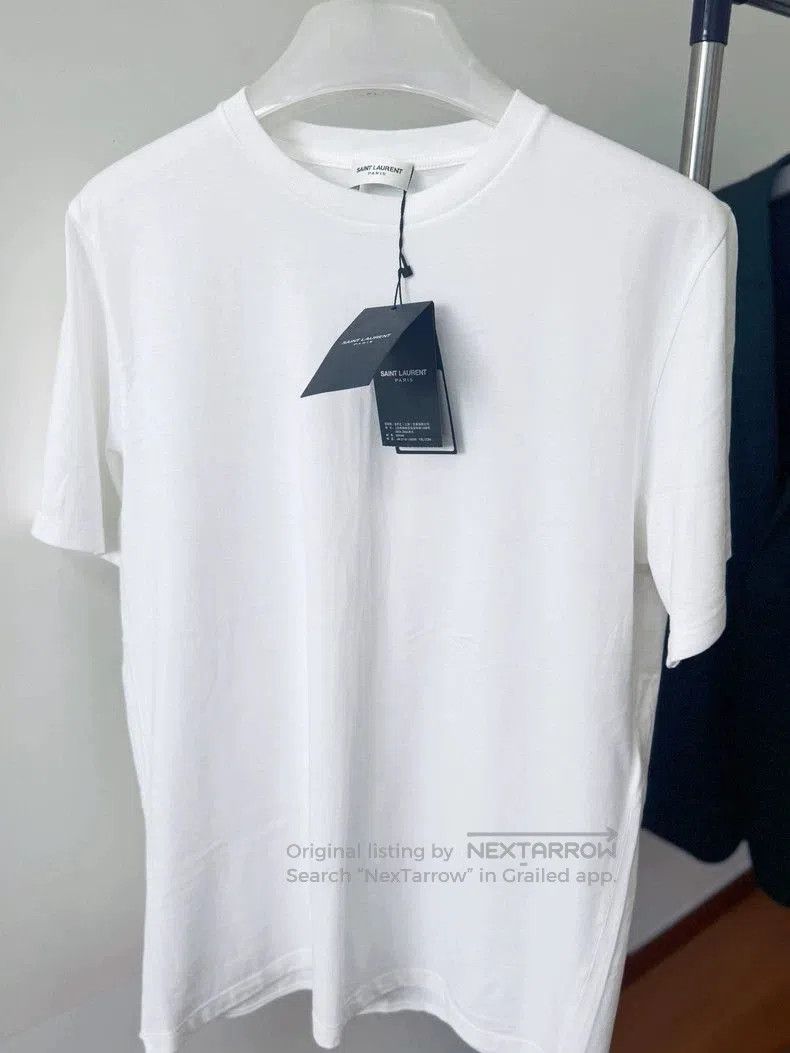 Saint Laurent Paris YSL Basic White Short Sleeve T. Size US M / EU 48-50 / 2 - 1 Thumbnail