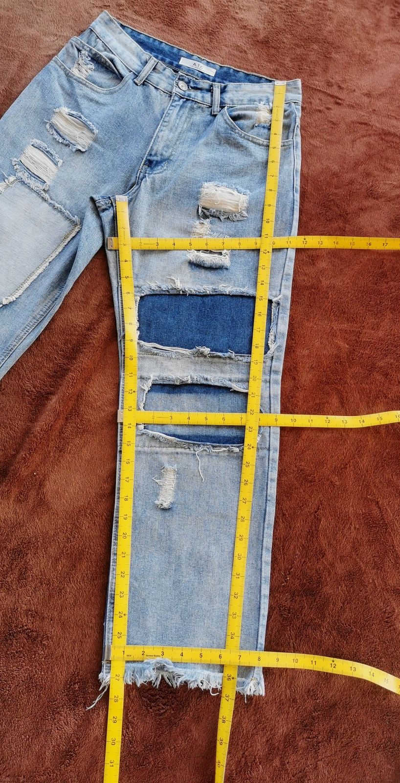 In The Attic In The Attic Homme Patchwork Crop Legs Jeans Size US 28 / EU 44 - 10 Thumbnail