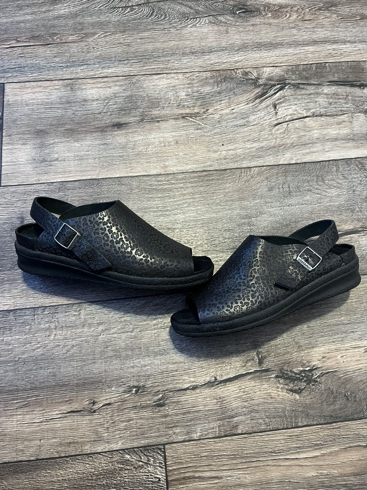 Birkenstock Birkenstock Tatami Black Pattern AvantGarde Clogs Sabots Size US 11 / IT 41 - 2 Thumbnail