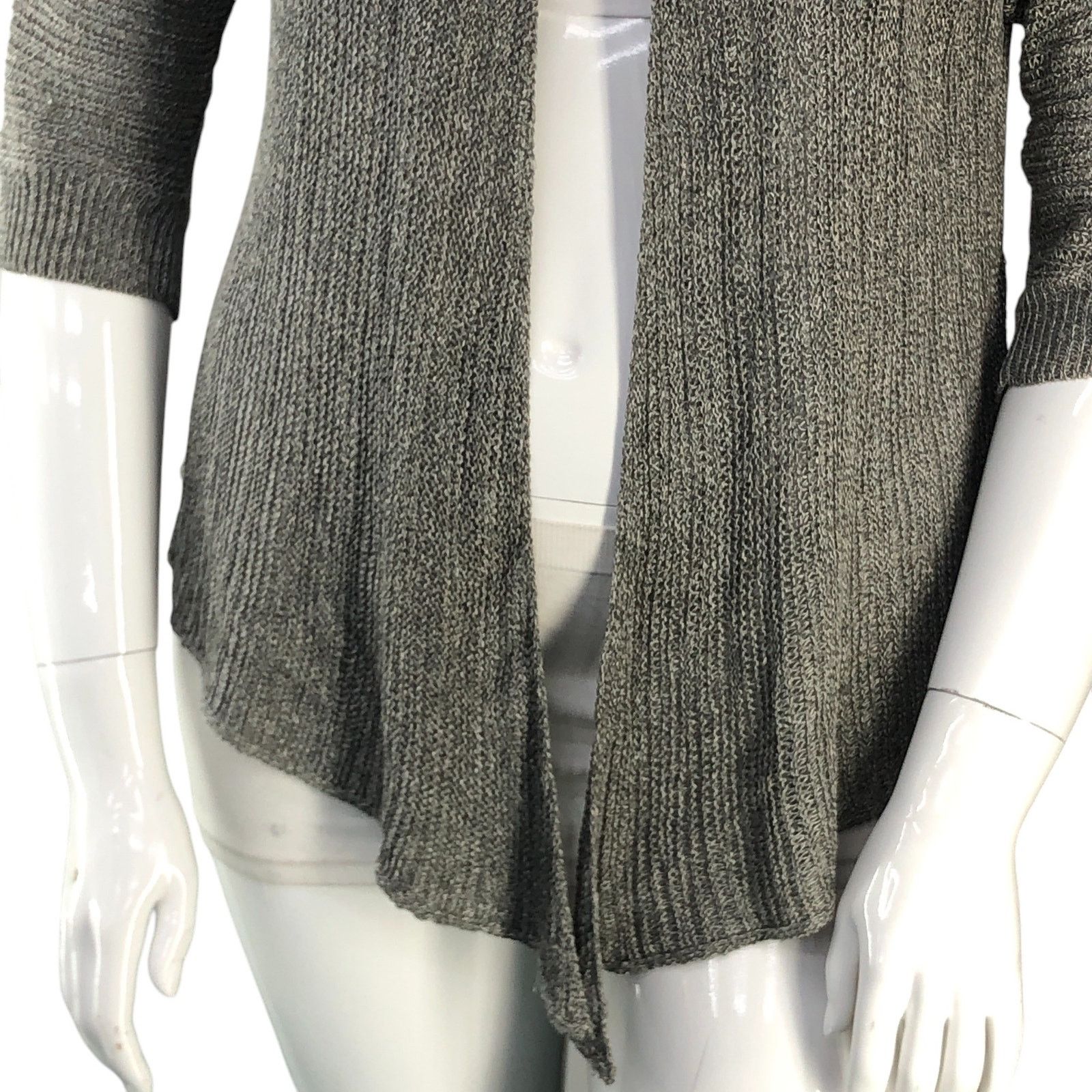 Eileen Fisher Eileen Fisher Size L Cardigan Open Front Linen Silk Gray Size L / US 10 / IT 46 - 3 Thumbnail
