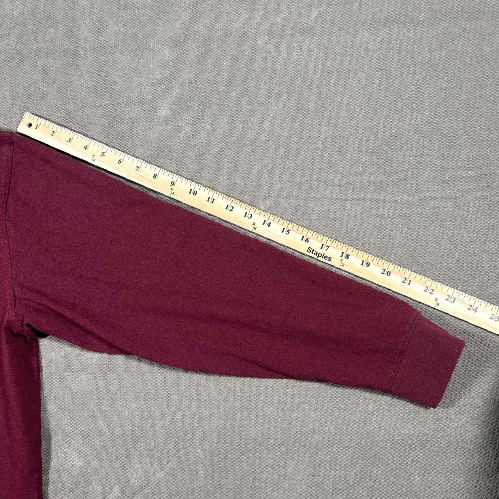 Vintage LL Bean Men's Long Sleeve Traditional Fit Maroon 1/4 Button Shirt XL Size US XL / EU 56 / 4 - 6 Thumbnail