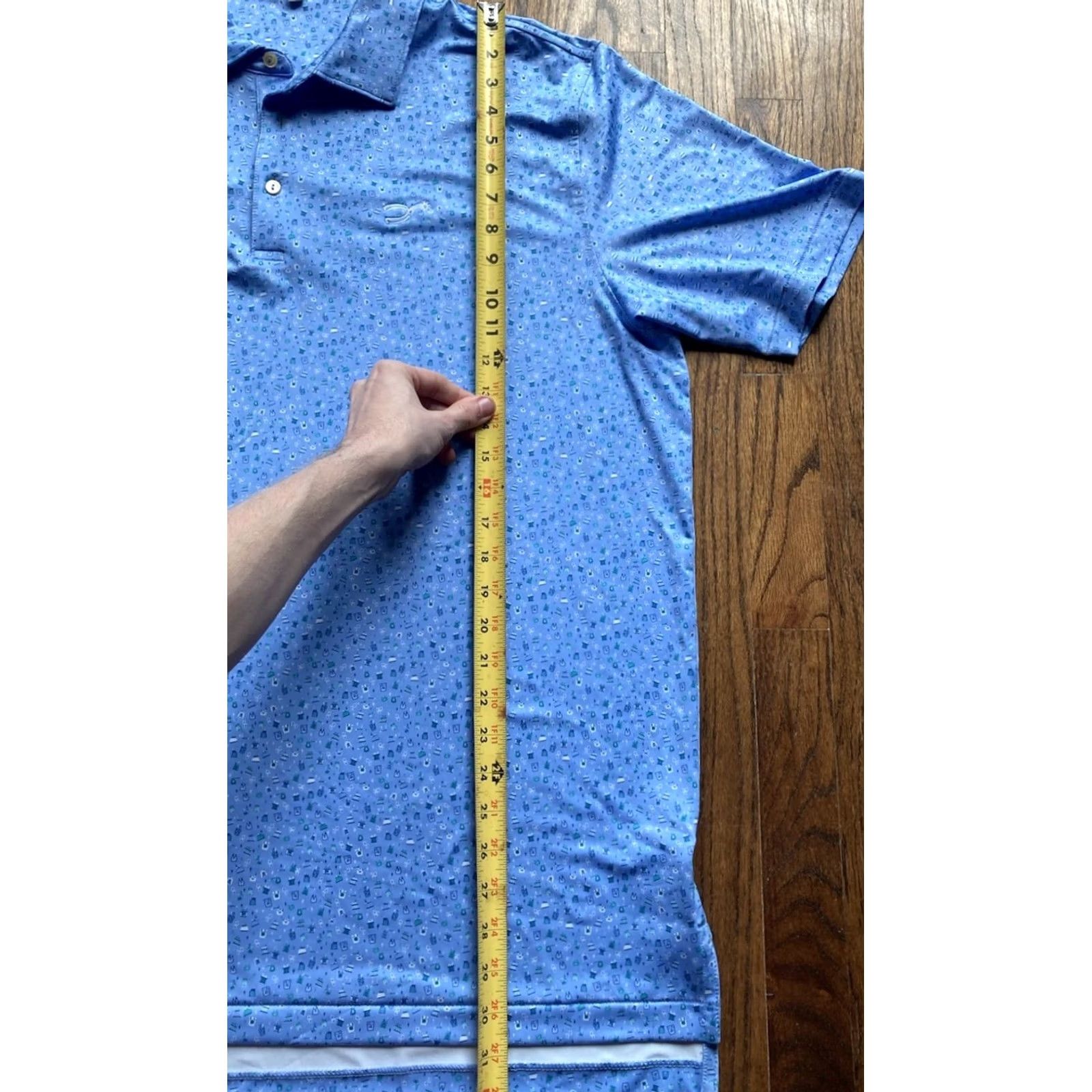 Peter Millar Peter Millar Summer Comfort Polo Shirt Mens XL Blue AOP Golf Performance Size US XL / EU 56 / 4 - 7 Thumbnail