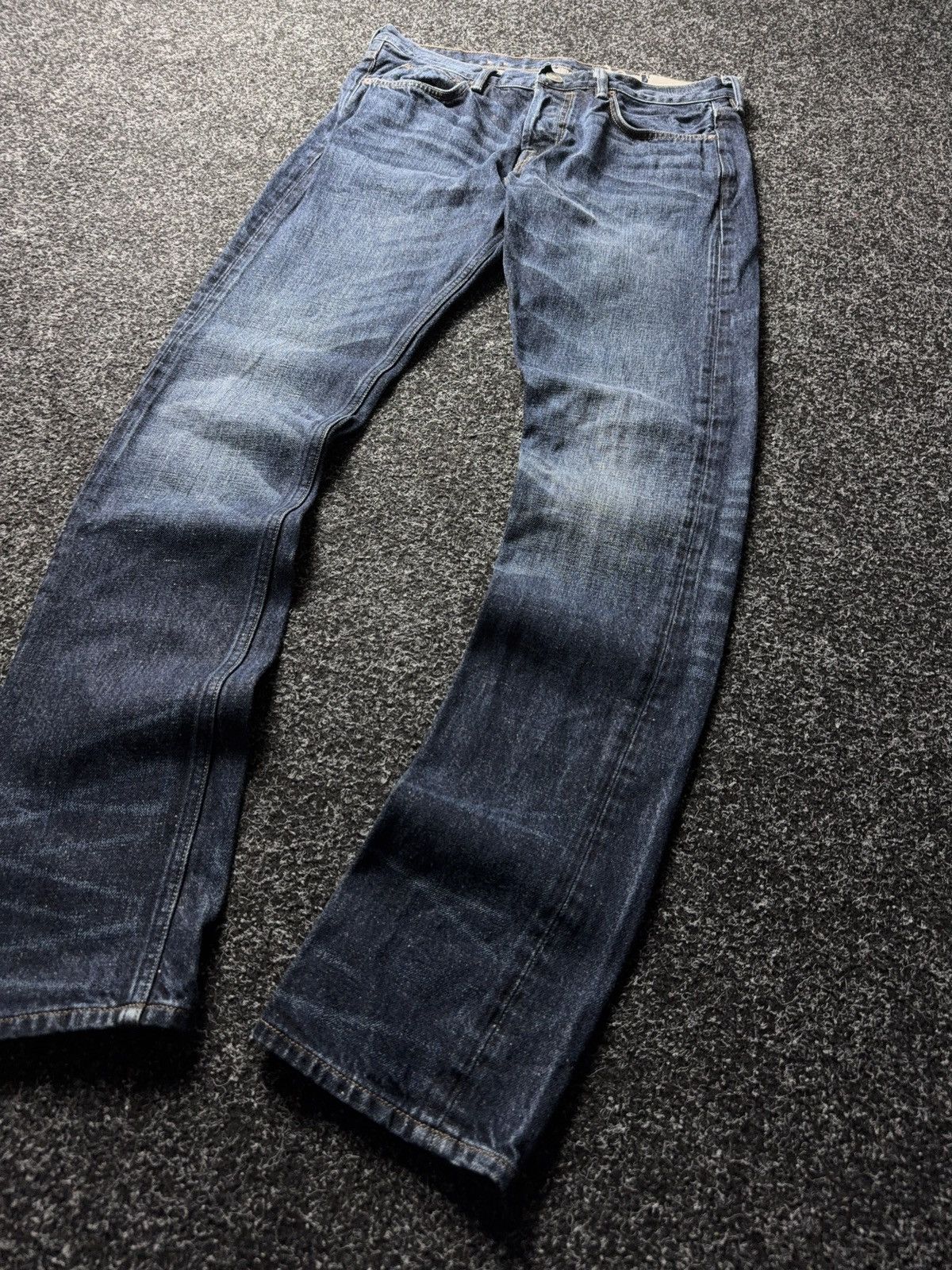 Allsaints AllSaints 00s Cigarette Slim Blue Distressed Denim Jeans Size US 31 - 3 Thumbnail