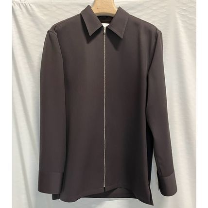 Jil Sander o1loc1c1124 Front Zip Shirt in Brown Size US XL / EU 56 / 4 - 1 Preview