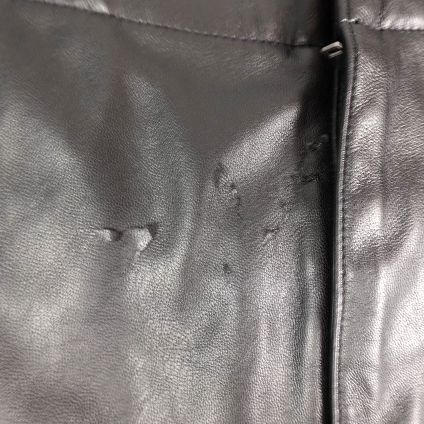 Gap Gap Skirt Womens 4 Black Faux Leather Mini Zip Front Pockets 4/27 Business Size 27" / US 4 / IT 40 - 6 Thumbnail