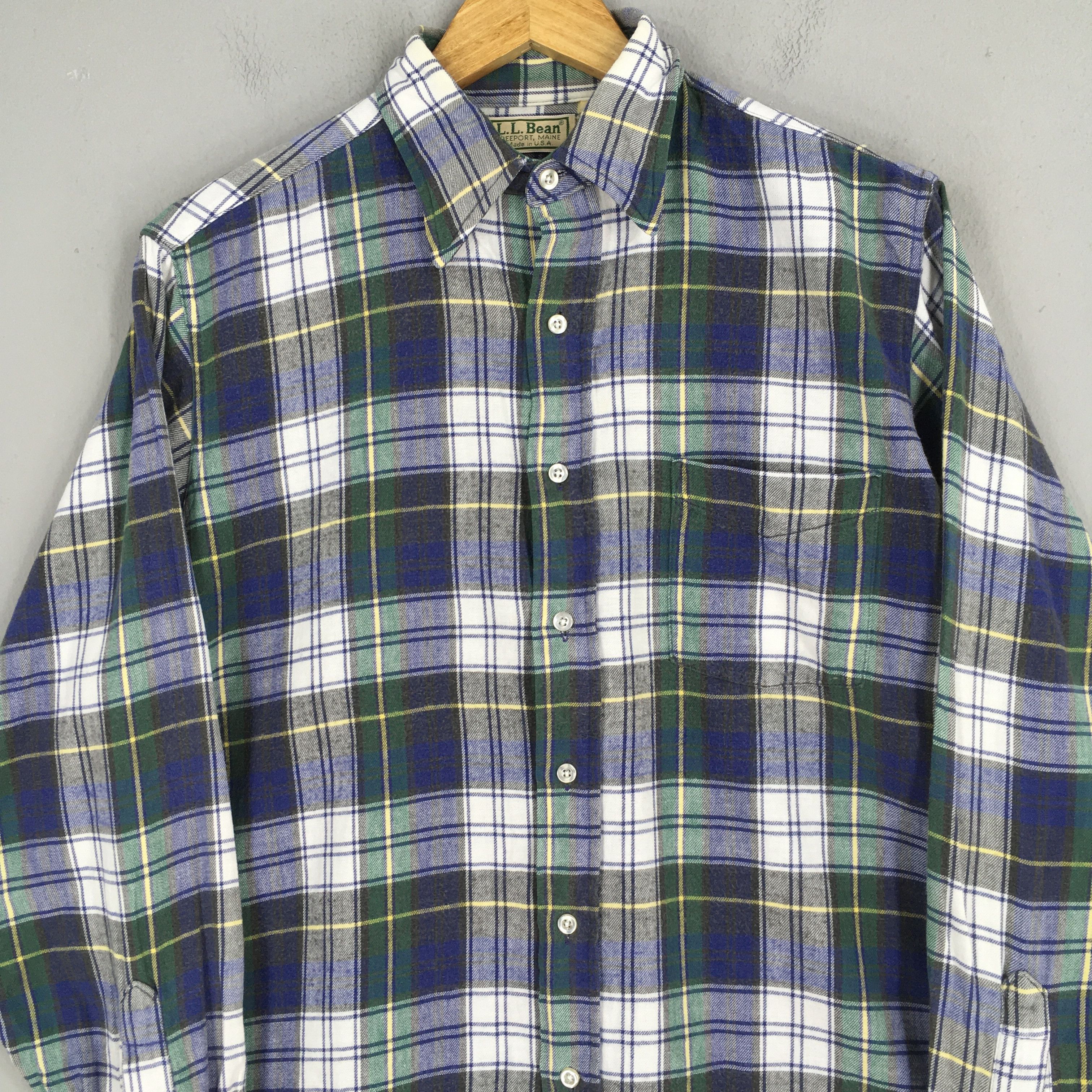 L.L. Bean Vintage LL Bean Flannel Checkered Shirt Medium Size US M / EU 48-50 / 2 - 2 Thumbnail
