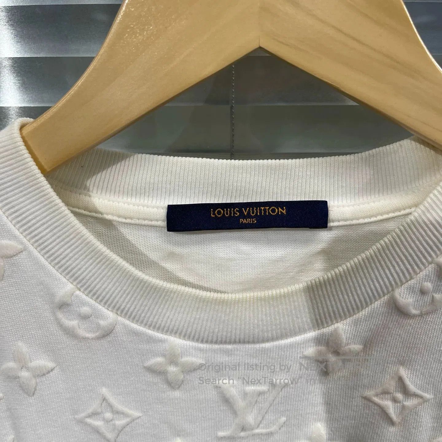 Louis Vuitton White Textured Short Sleeve Shirt with Pocket. Size US S / EU 44-46 / 1 - 3 Thumbnail