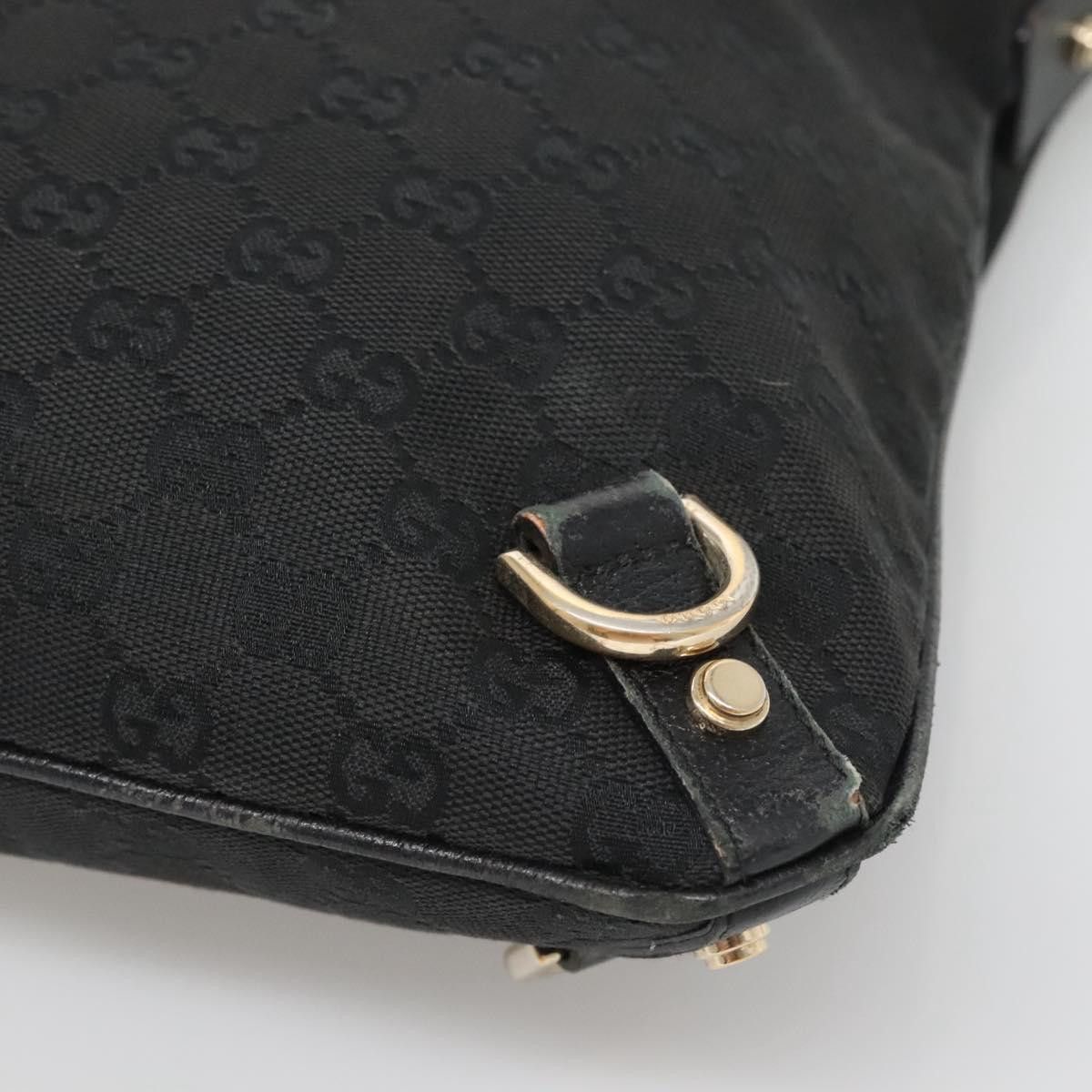 Gucci GUCCI GG Canvas Abbey Shoulder Bag Black Gold Size ONE SIZE - 10 Thumbnail